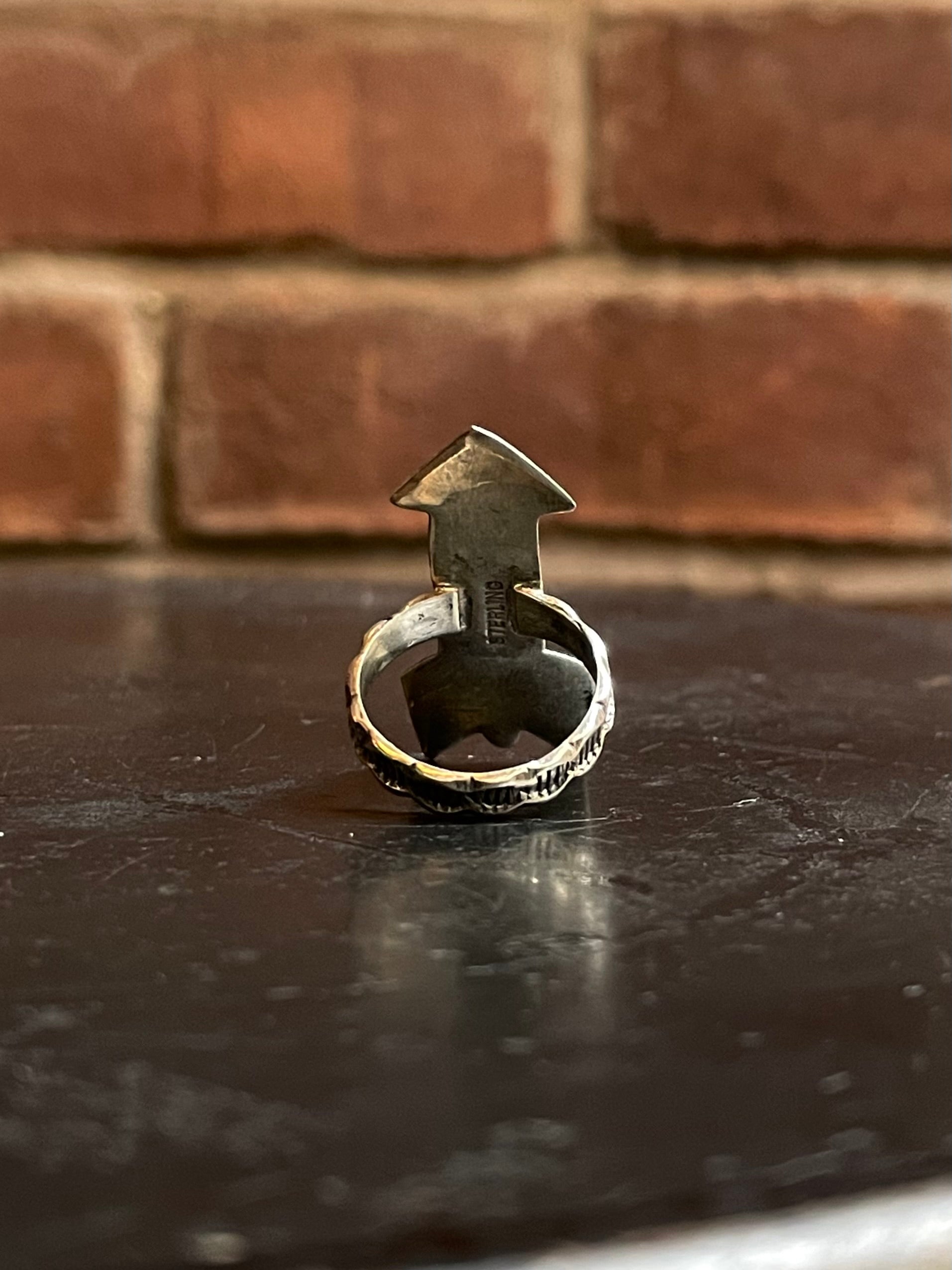 Kingman Turquoise Arrow Ring Size 6.25 | 925 Sterling Silver G506