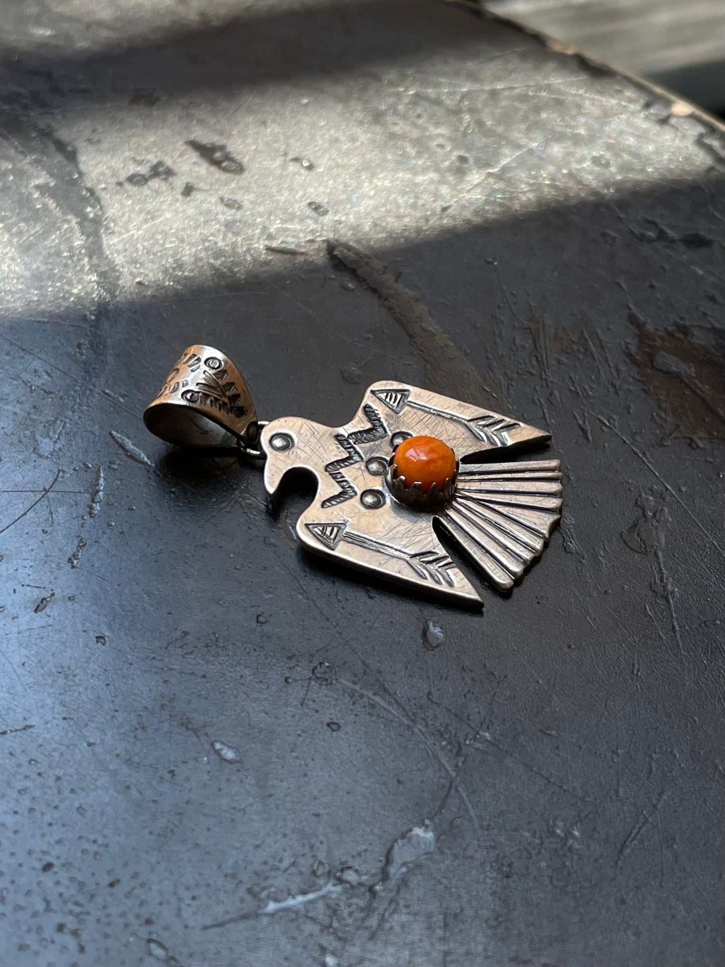Spiny Oyster Thunderbird Pendant | Sterling Silver G431