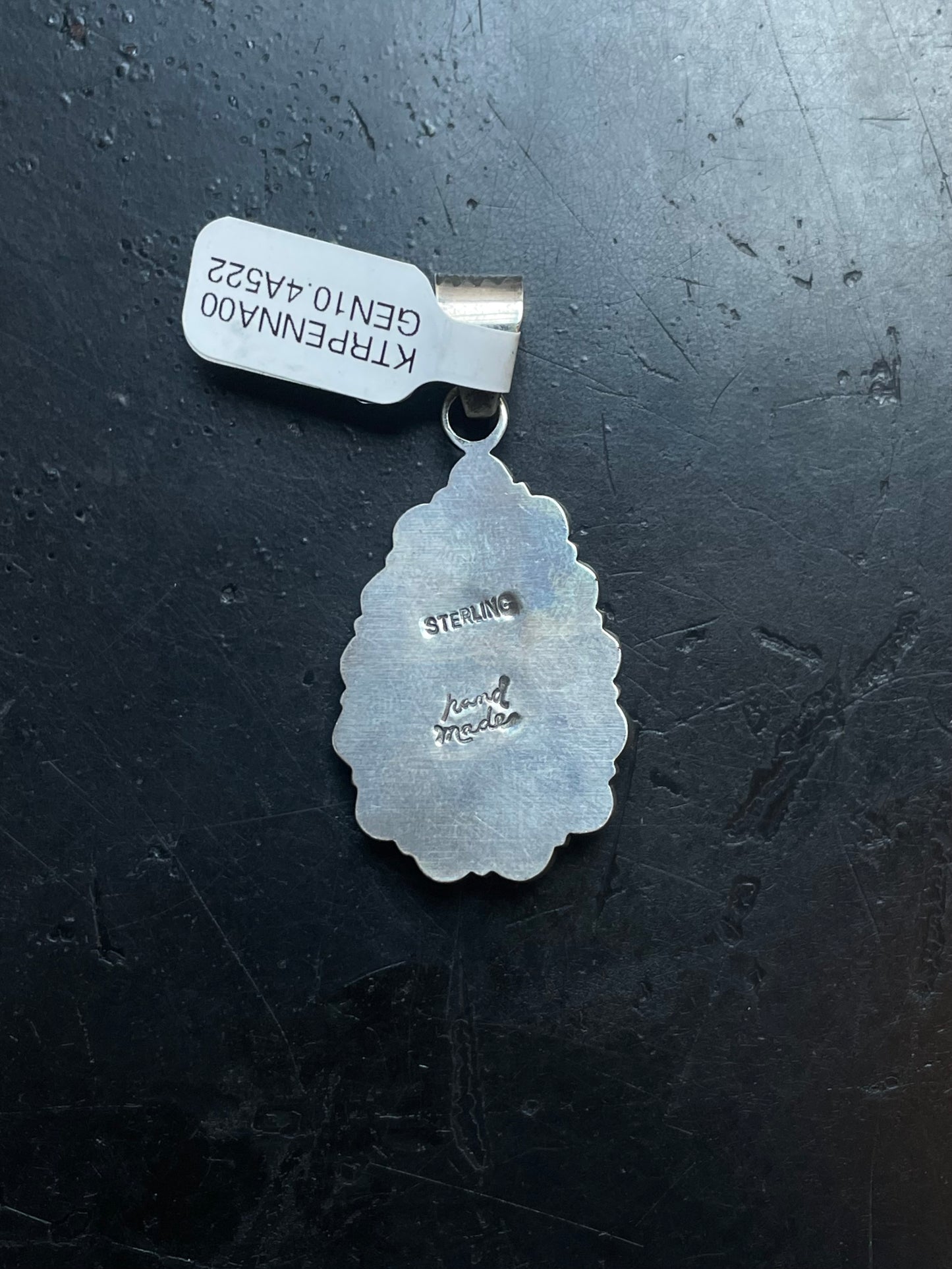 Kingman Turquoise Coral Cluster Pendant | Sterling Silver | A522