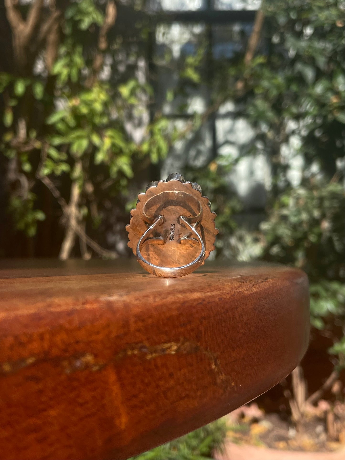 Pink Conch Black Onyx Ring | Sterling Silver | Size 9 C860