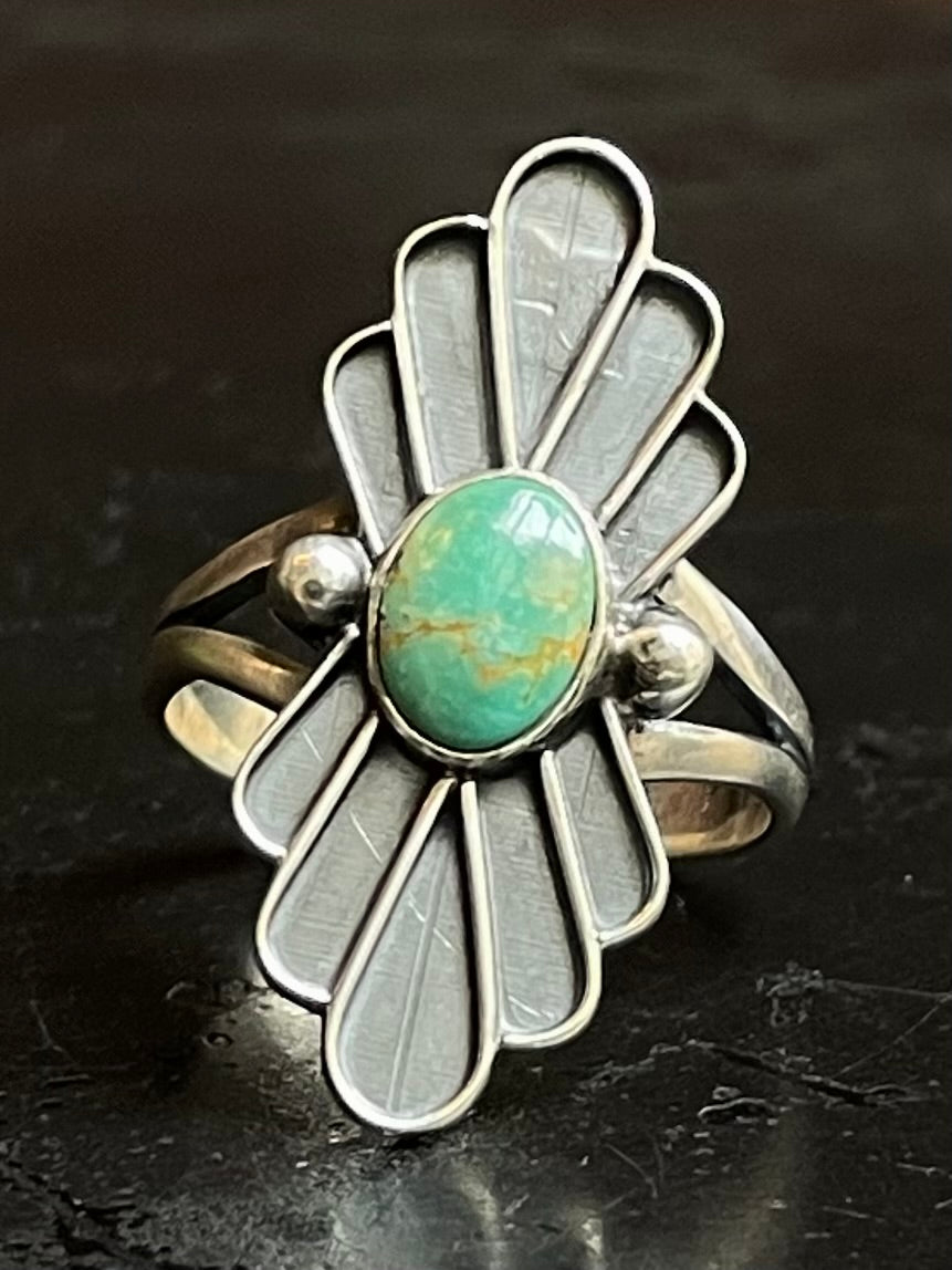 Kingman Turquoise Ring | Sterling Silver | Size 9 G316