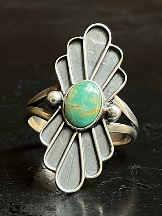 Kingman Turquoise Ring | Sterling Silver | Size 9 G316