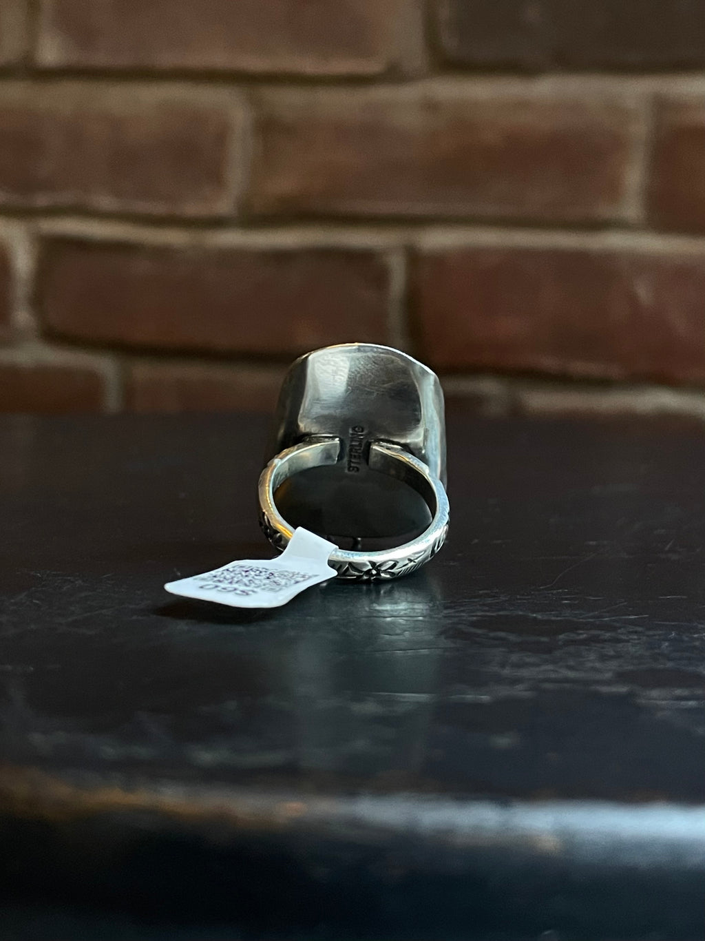 Pink Conch Ring - Hat Design | Sterling Silver | Size 8 | A290