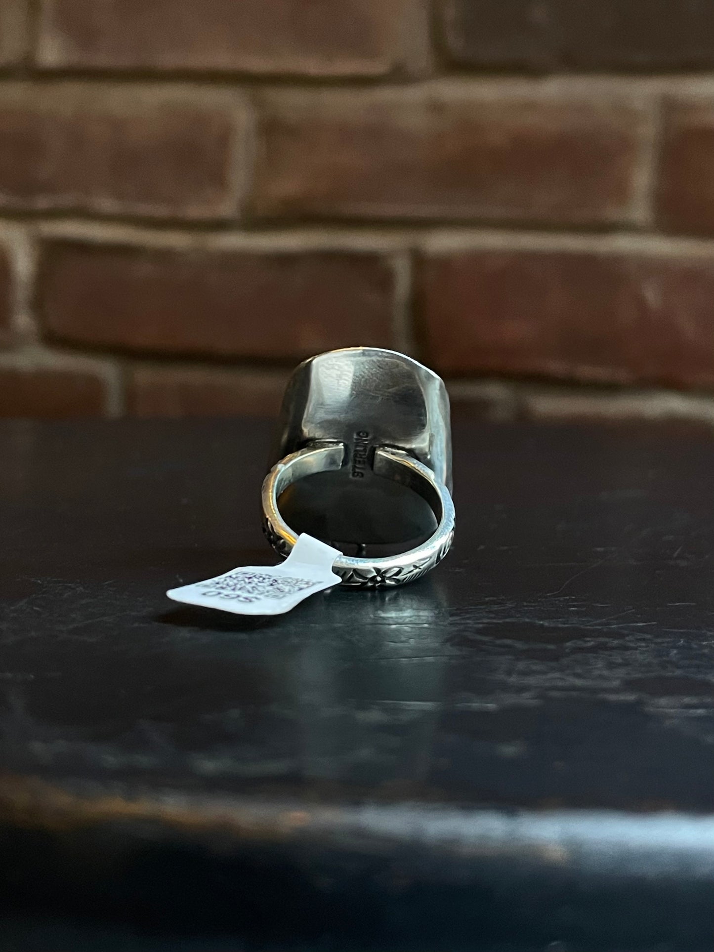 Pink Conch Ring - Hat Design | Sterling Silver | Size 8 | A290