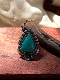 Turquoise Teardrop Ring Size 6 | 925 Sterling Silver C932