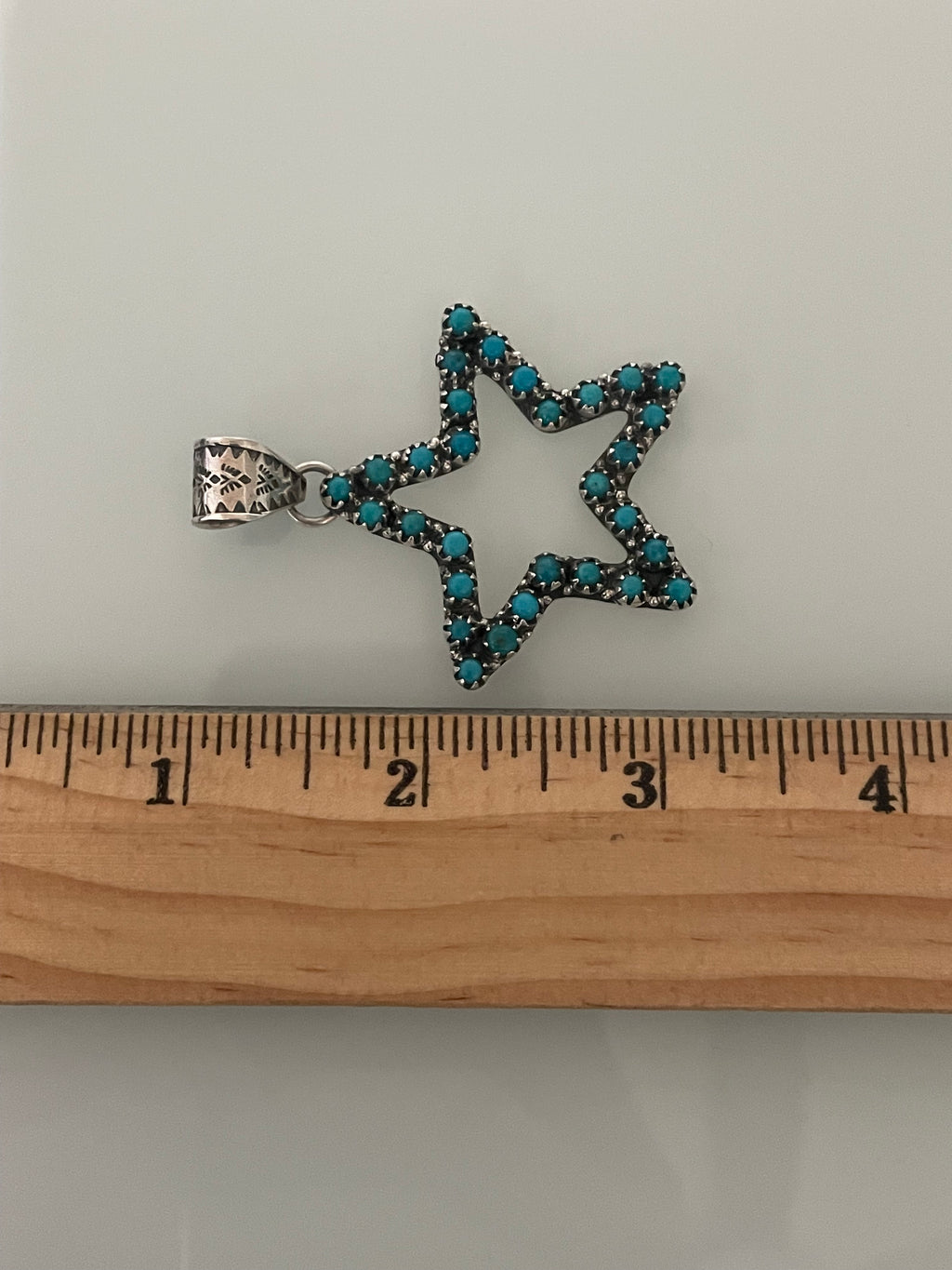 Kingman Turquoise Star Pendant | 925 Sterling Silver C989