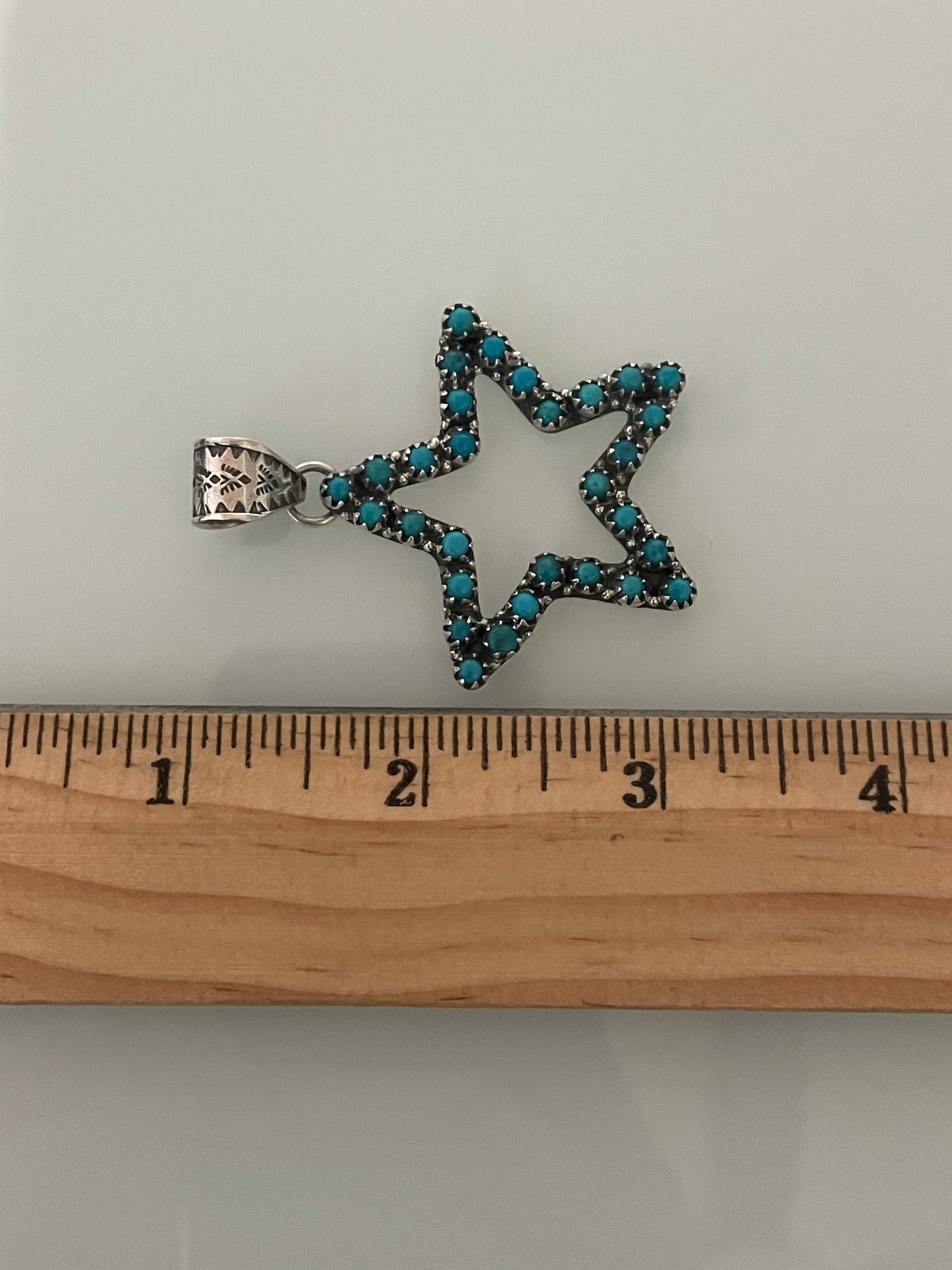 Kingman Turquoise Star Pendant | 925 Sterling Silver C989