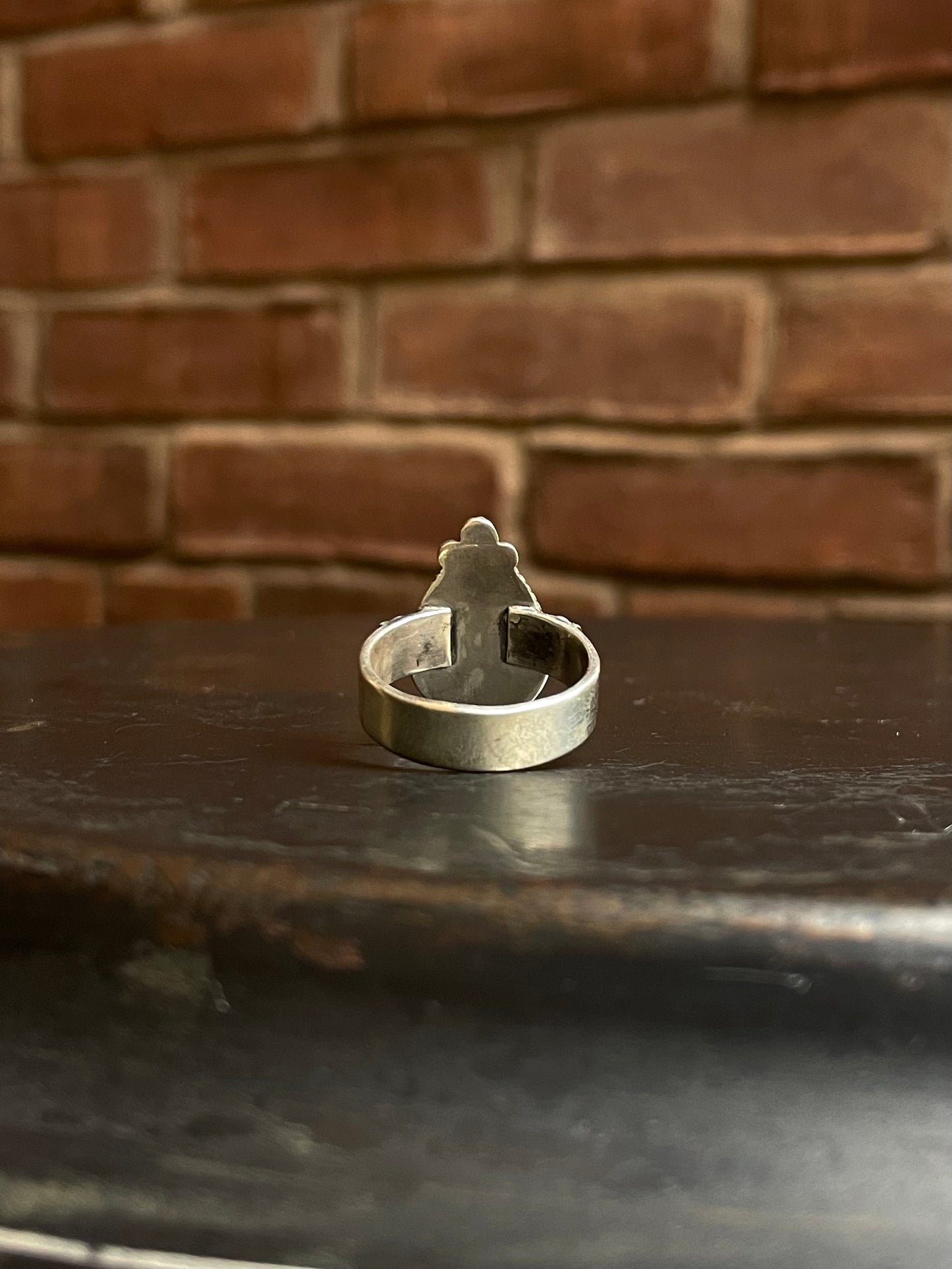 Spiny Oyster Tear Drop Ring | 925 Sterling Silver Size 7.25 E442