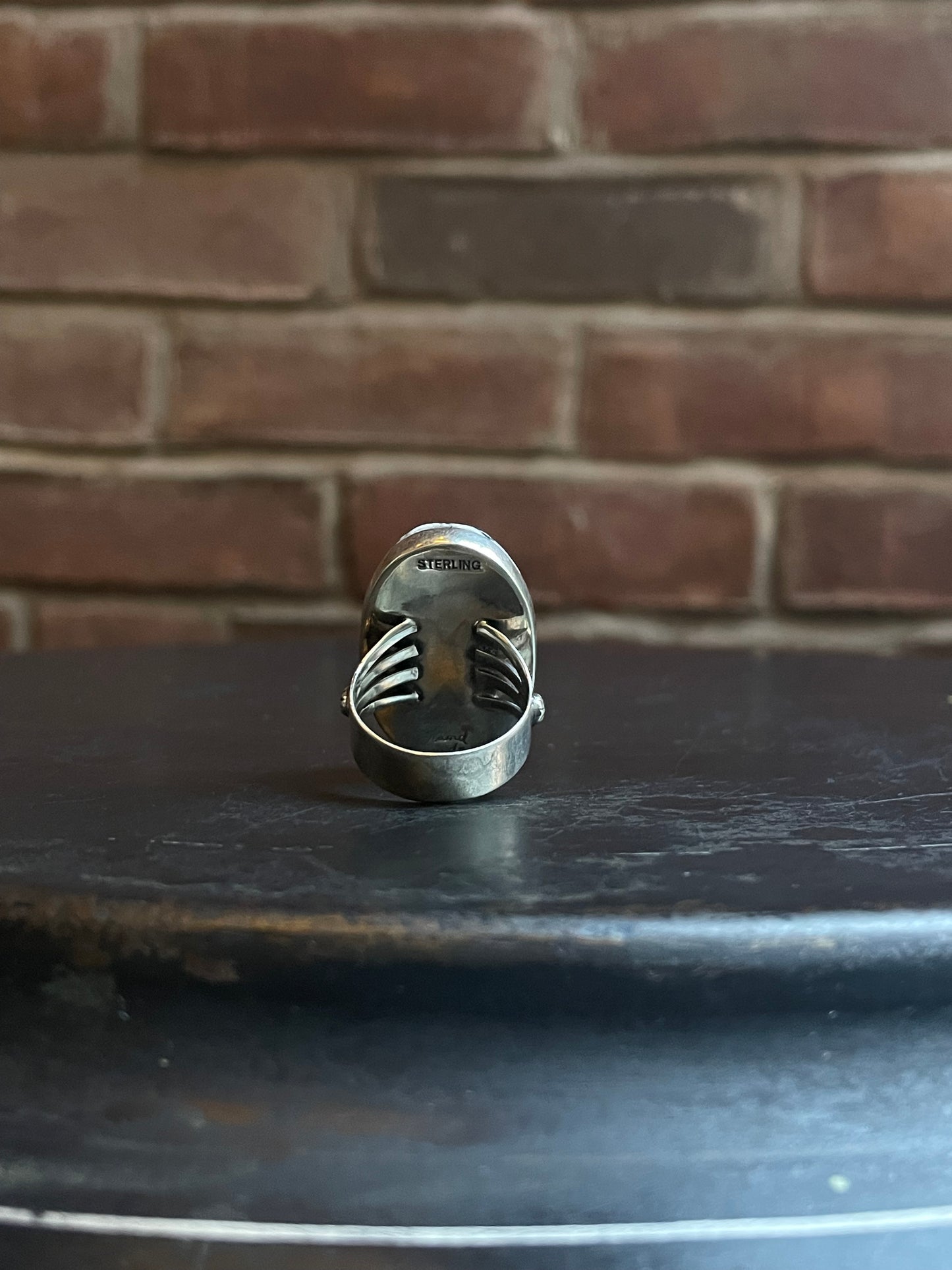 White Buffalo Ring Size 9.25 | 925 Sterling Silver E474