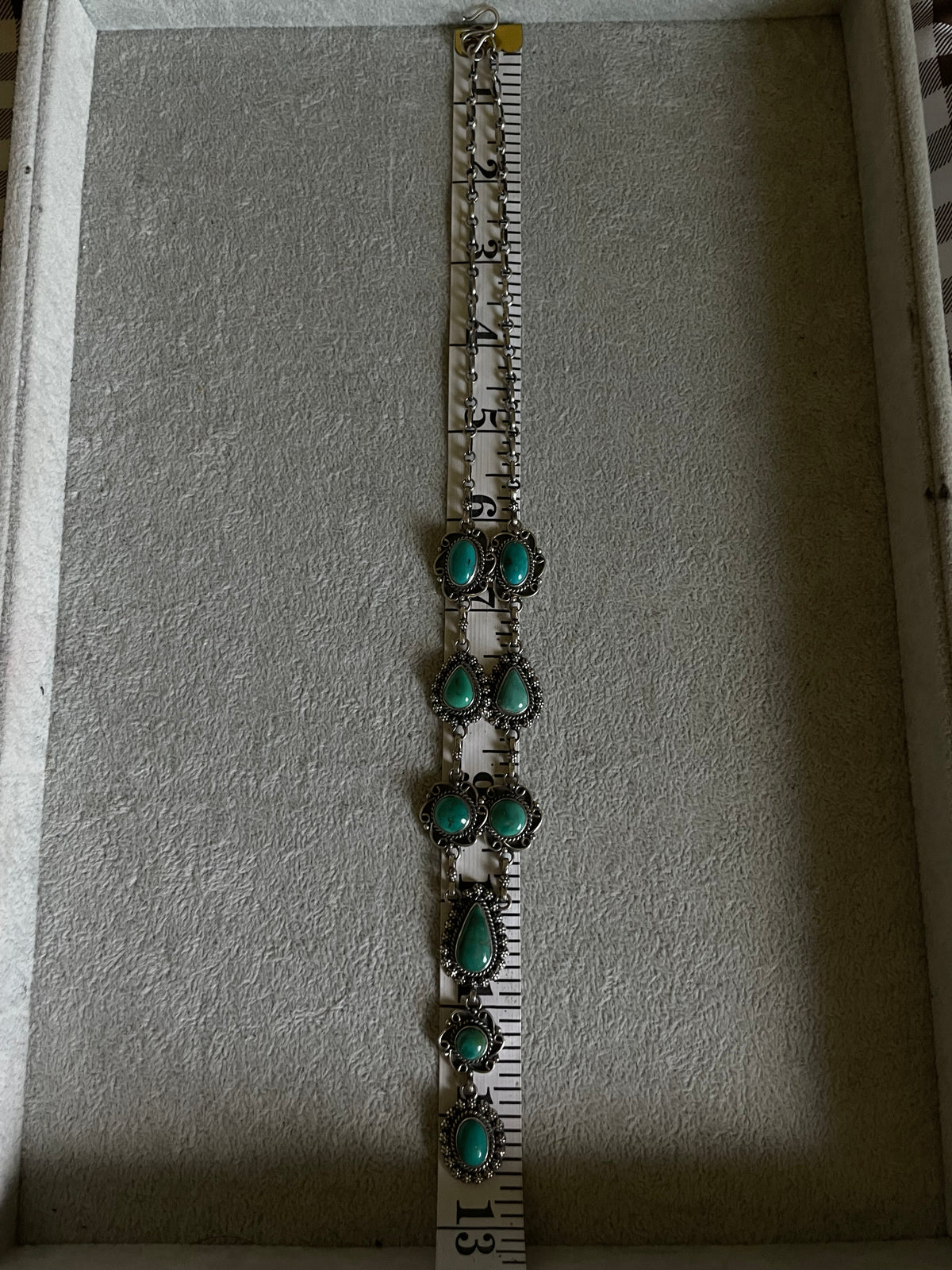 Turquoise Lariat Necklace | 925 Sterling Silver D258