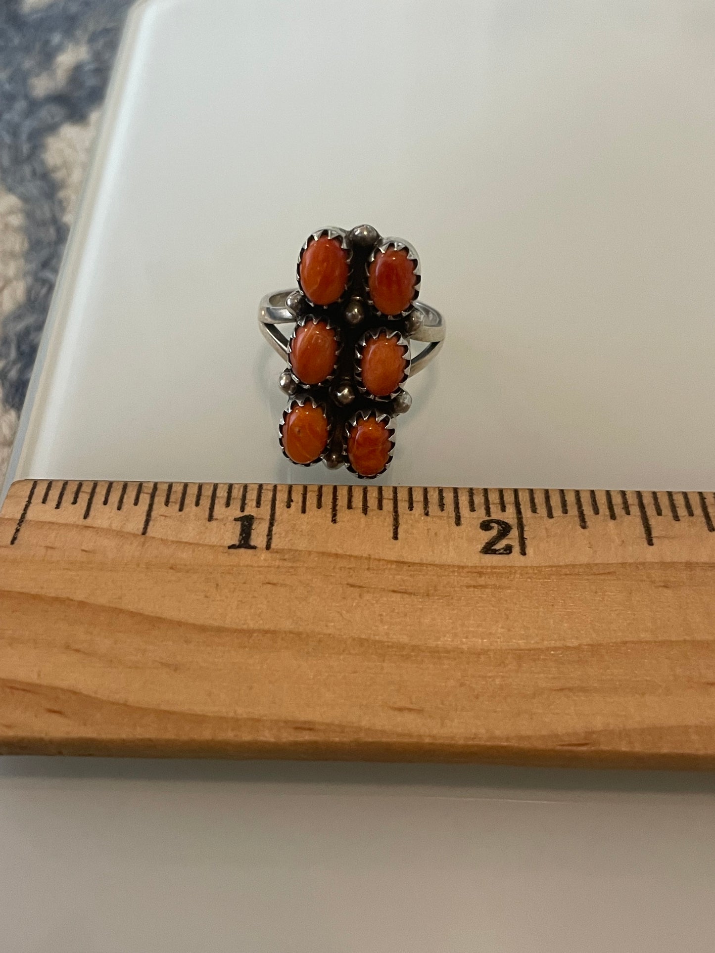 Spiny Oyster Row Ring Size 9 | 925 Sterling Silver G191