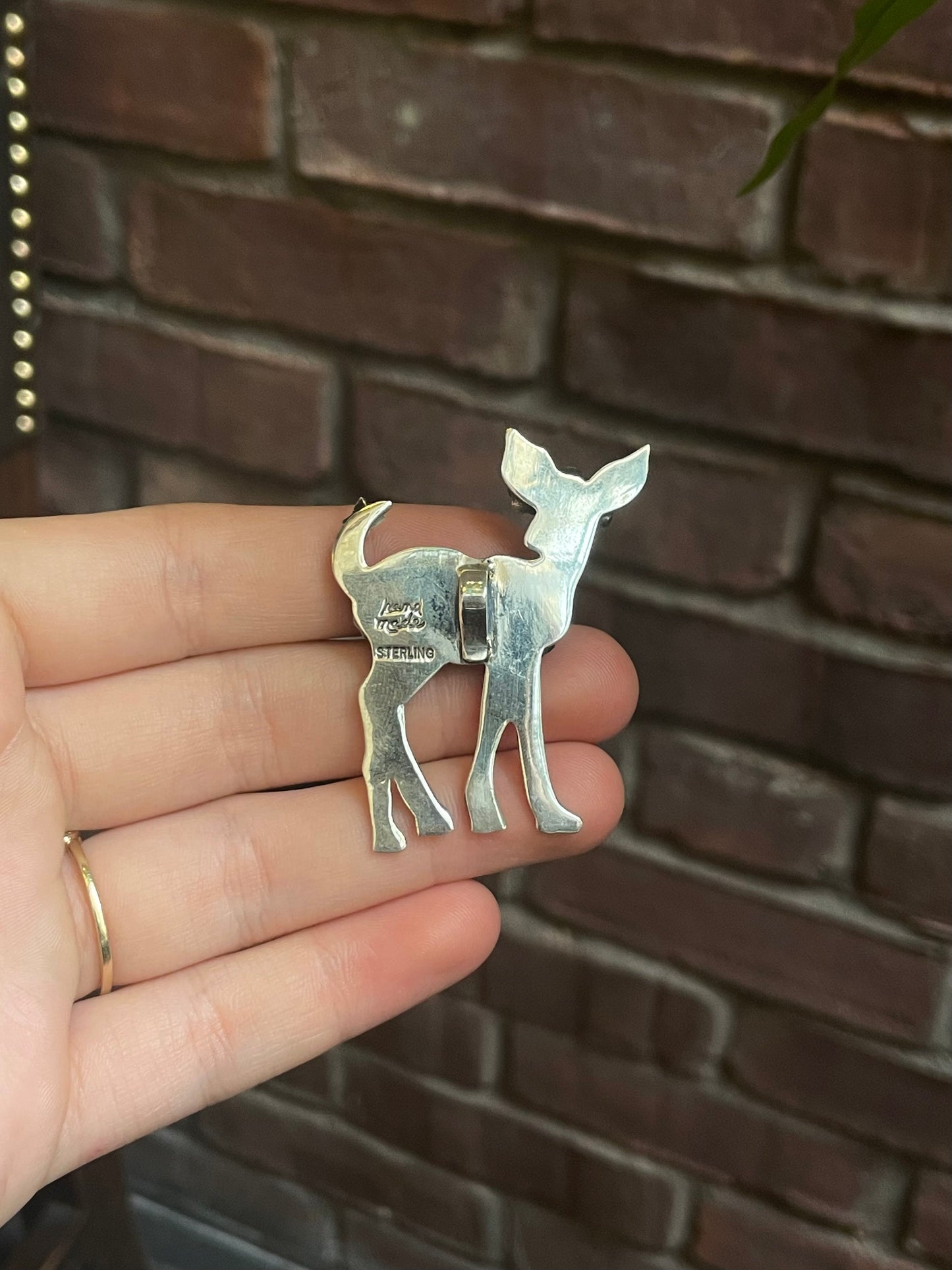 Pink Conch Deer Pendant | 925 Sterling Silver C538