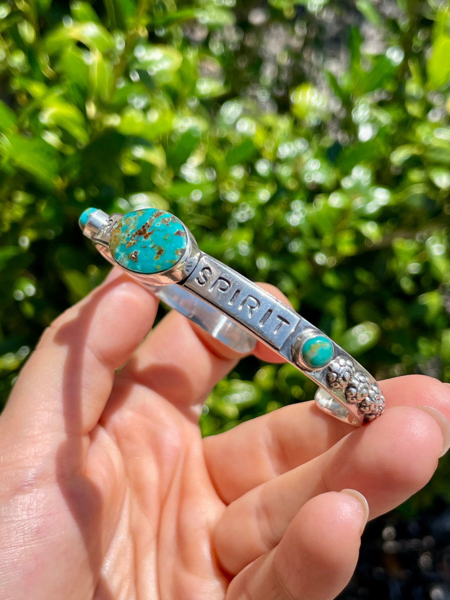 Kingman Turquoise Cuff Bracelet | 925 Sterling Silver D155