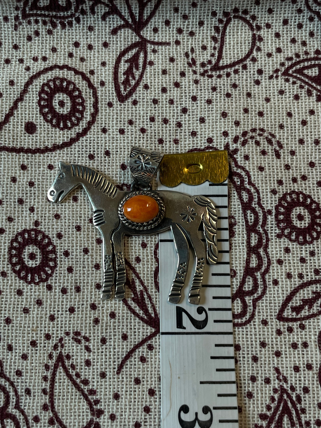 Spiny Oyster Horse Pendant | 925 Sterling Silver E268