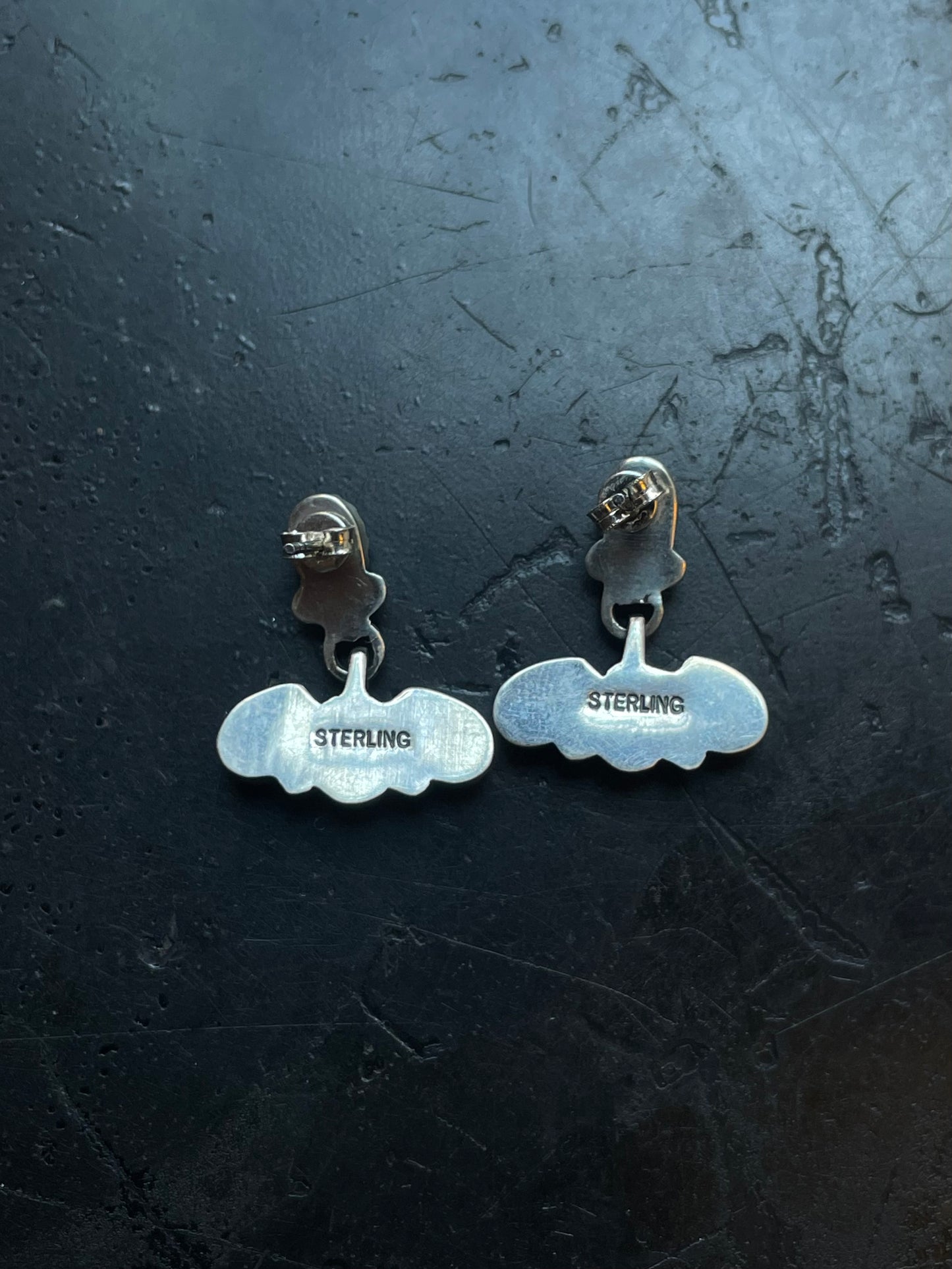 Kingman Turquoise Earrings | Teardrop Fan Stud E665