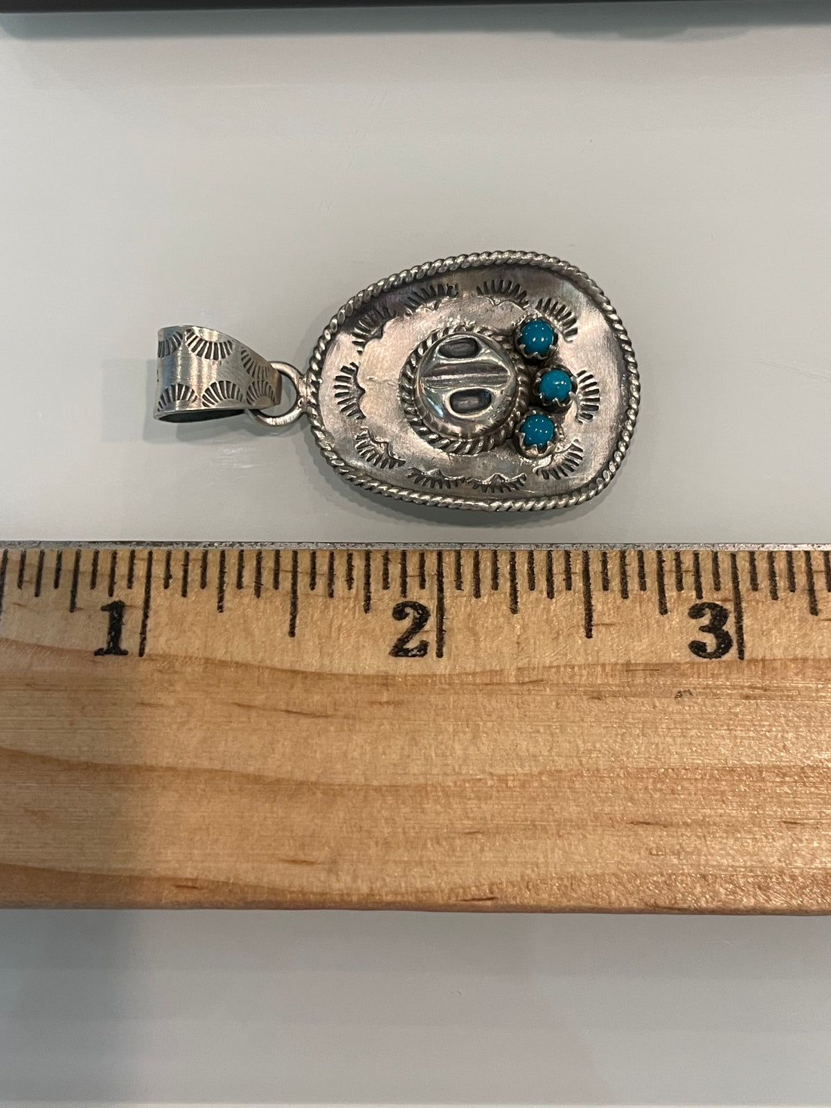 Turquoise Cowboy Hat Pendant | 925 Sterling Silver G693