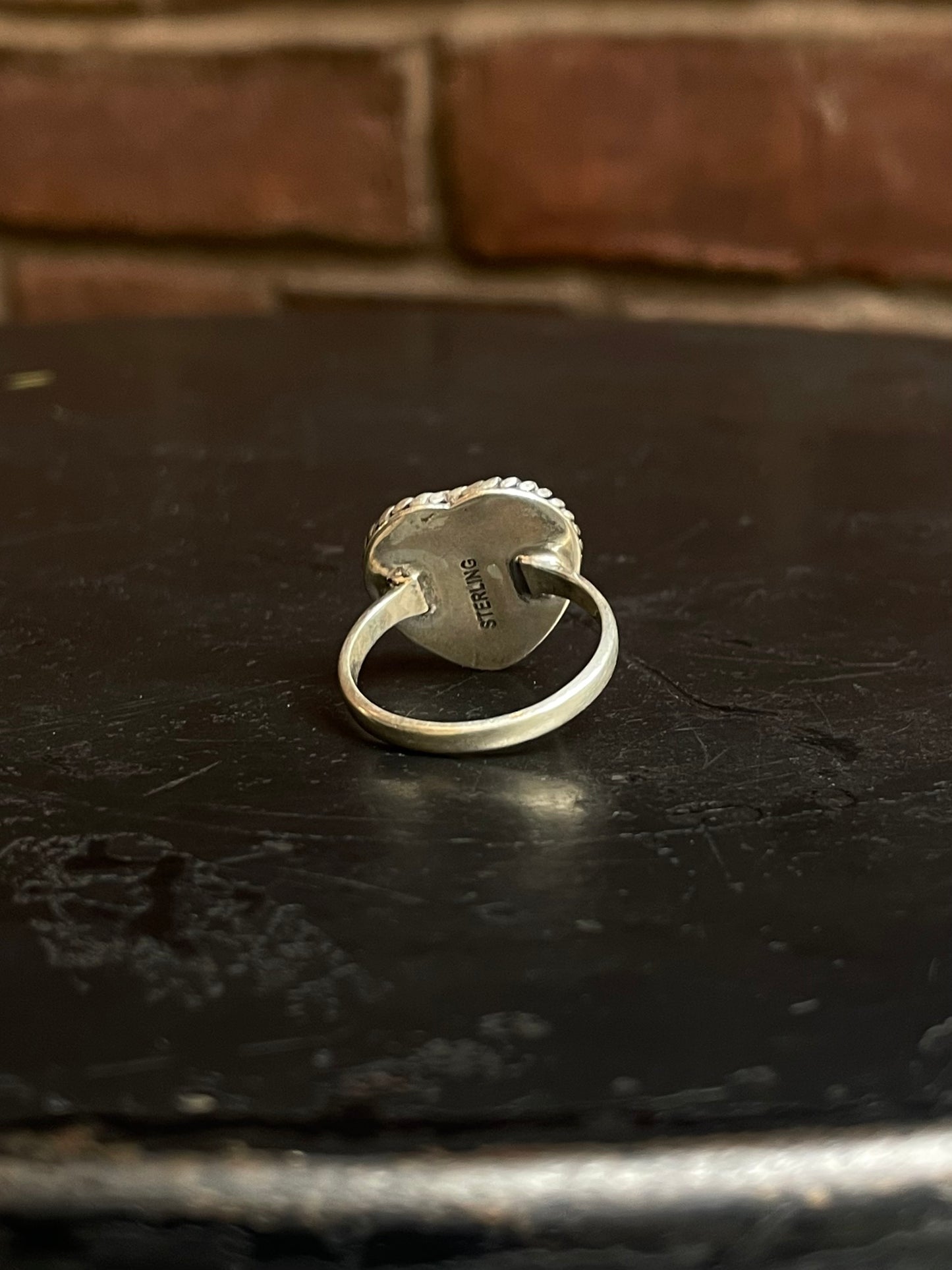 Pink Conch Heart Ring Size 6 | 925 Sterling Silver G135