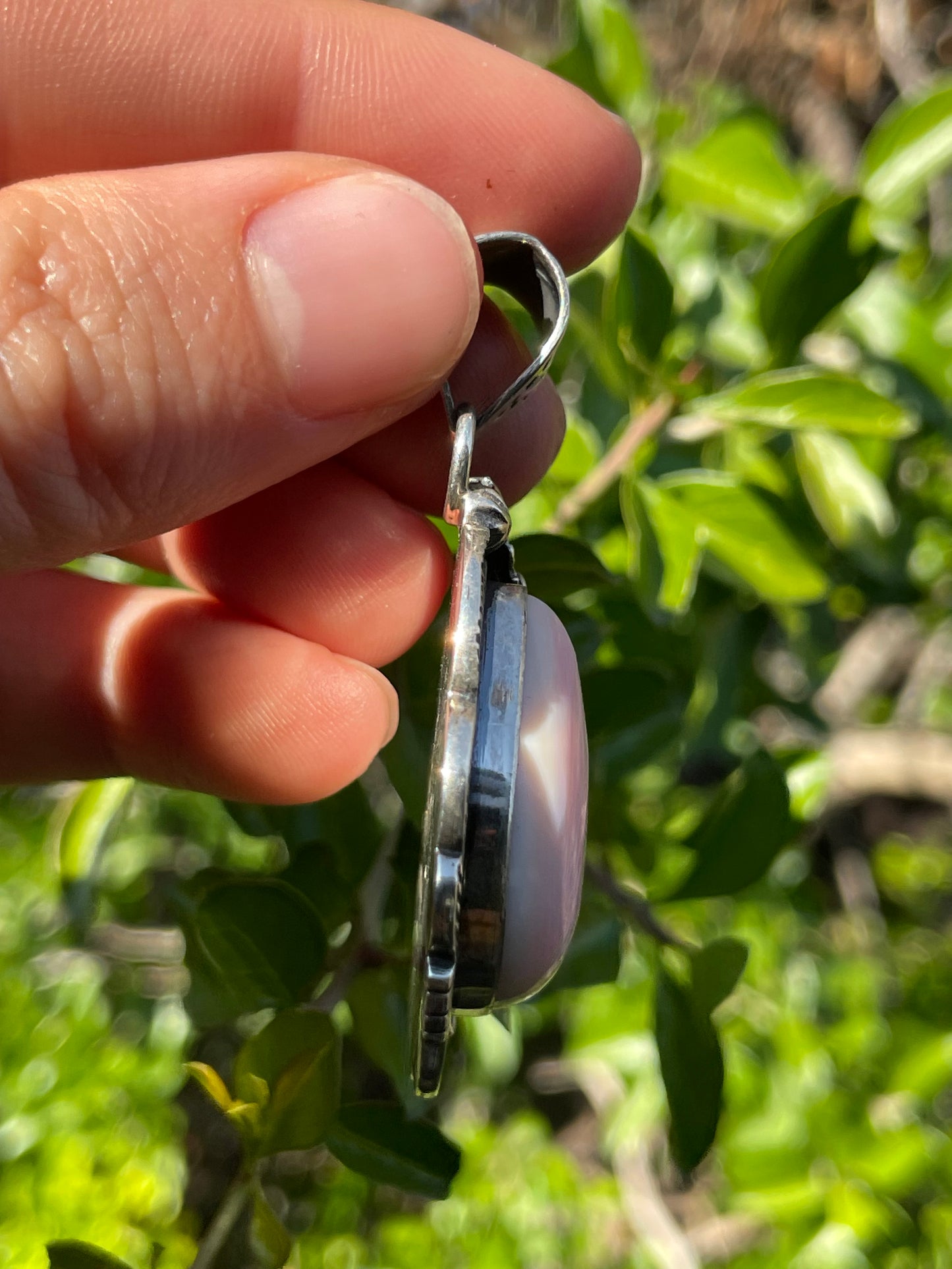 Pink Conch Teardrop Pendant | Sterling Silver 925 B695