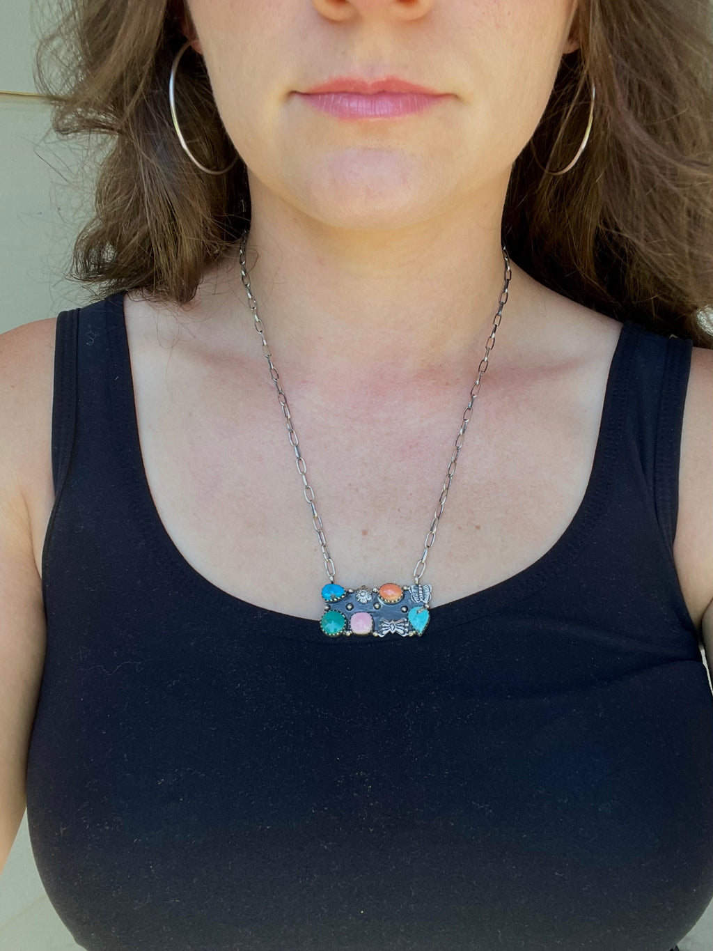 Multi-Stone Butterfly Necklace | 925 Sterling Silver D224
