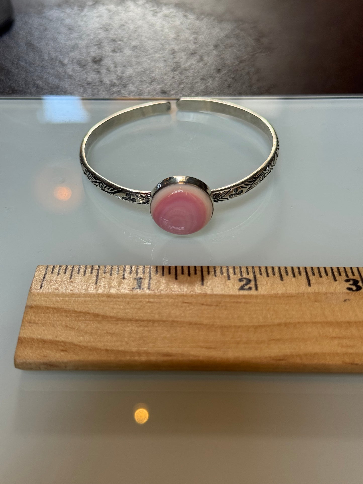 Pink Conch Cuff | Sterling Silver | A642