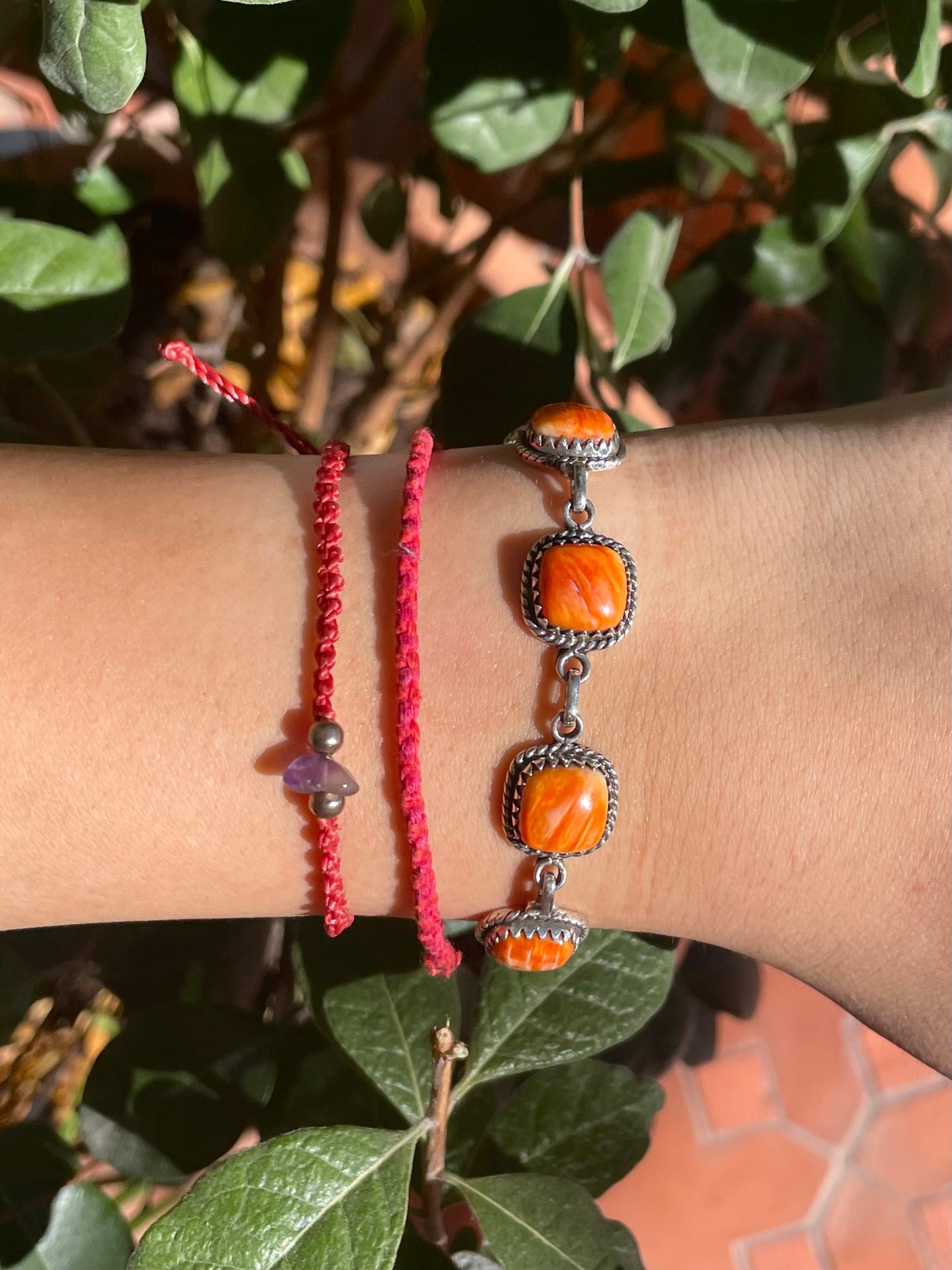 Spiny Oyster Link Bracelet | 925 Sterling Silver C845