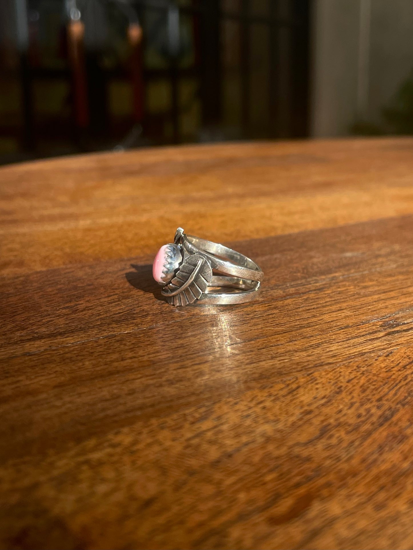 Pink Conch Ring Size 8 | 925 Sterling Silver C876