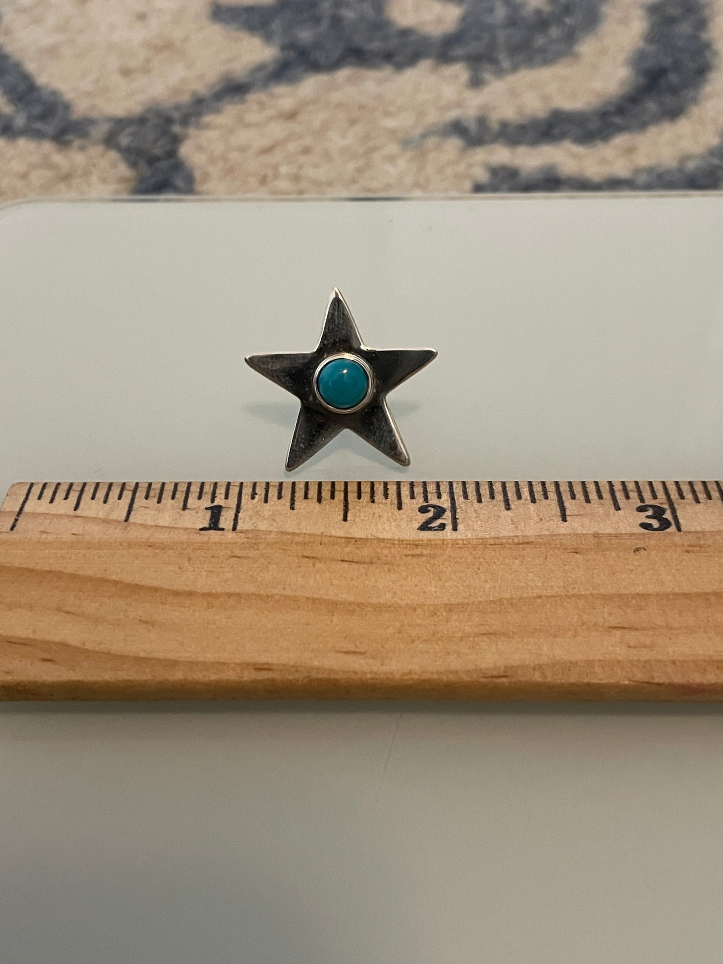 Kingman Turquoise Star Stud Earrings | 925 Sterling Silver C825