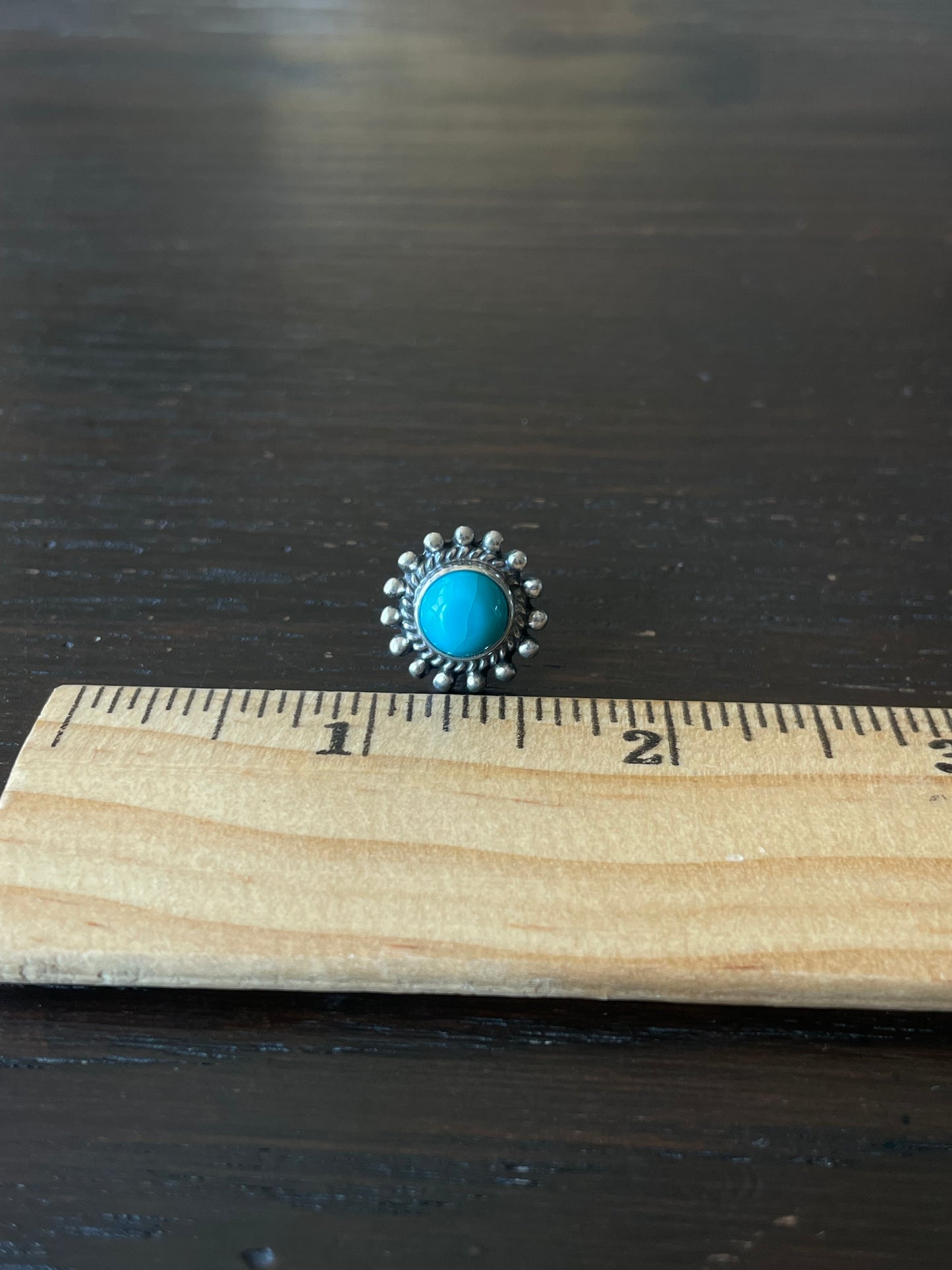 Kingman Turquoise Stud Earrings | 925 Sterling Silver E815
