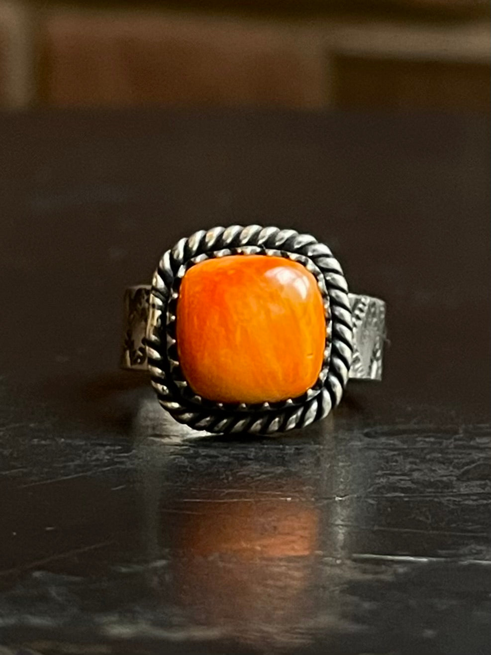 Spiny Oyster Rope Ring | 925 Sterling Silver Size 6 E455