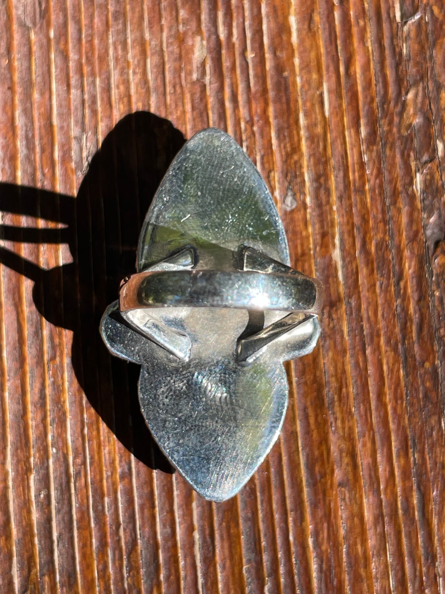 Turquoise Double Stone Floral Design Ring | Sterling Silver 925 | Size 7 B392