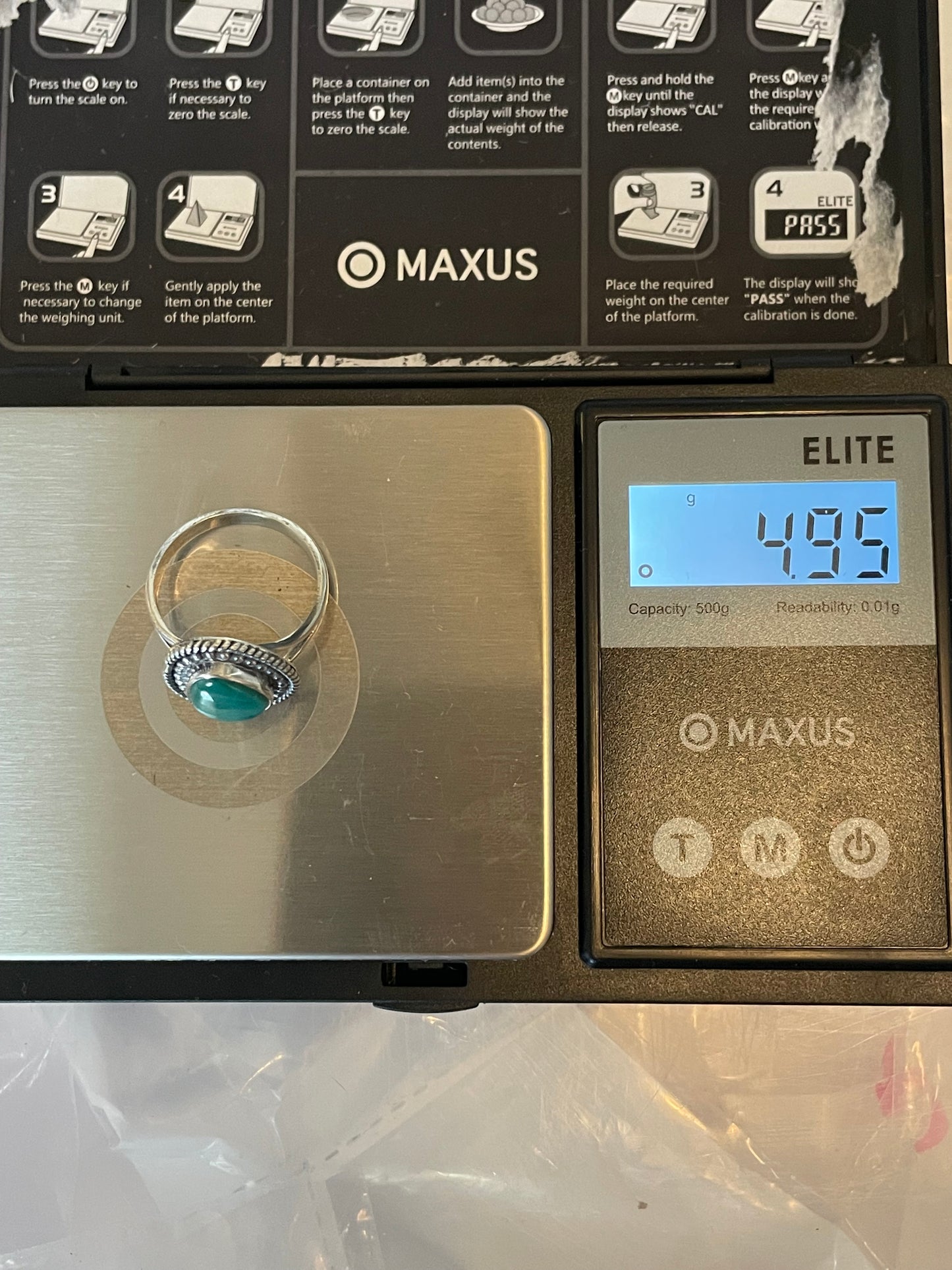 Turquoise Ring | 925 Sterling Silver Size 8 E433