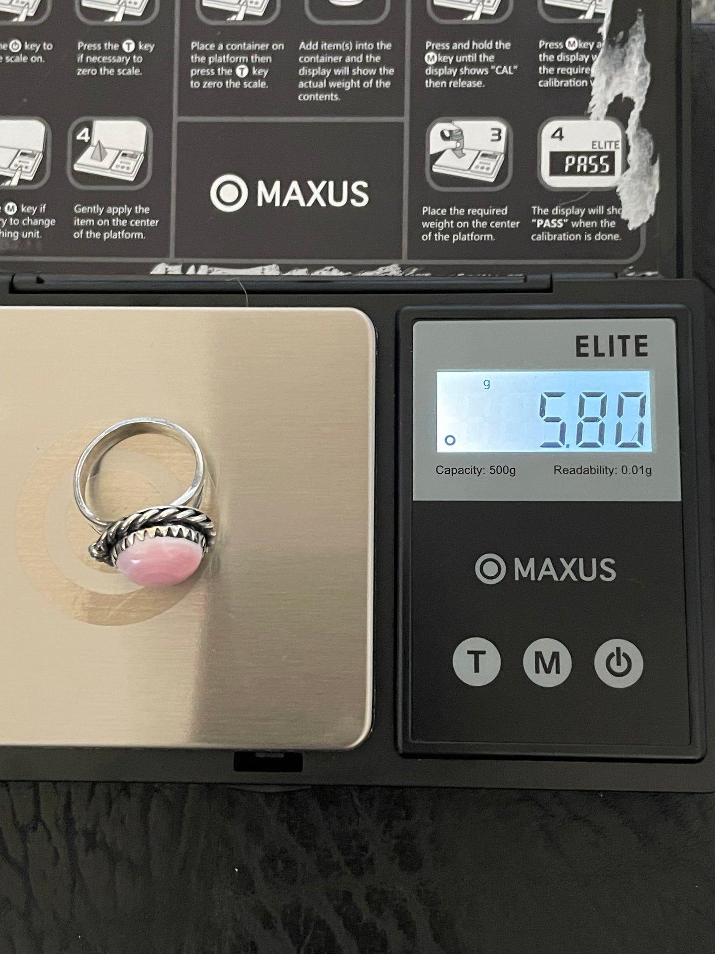 Pink Conch Ring Size 6 | 925 Sterling Silver Southwest E176