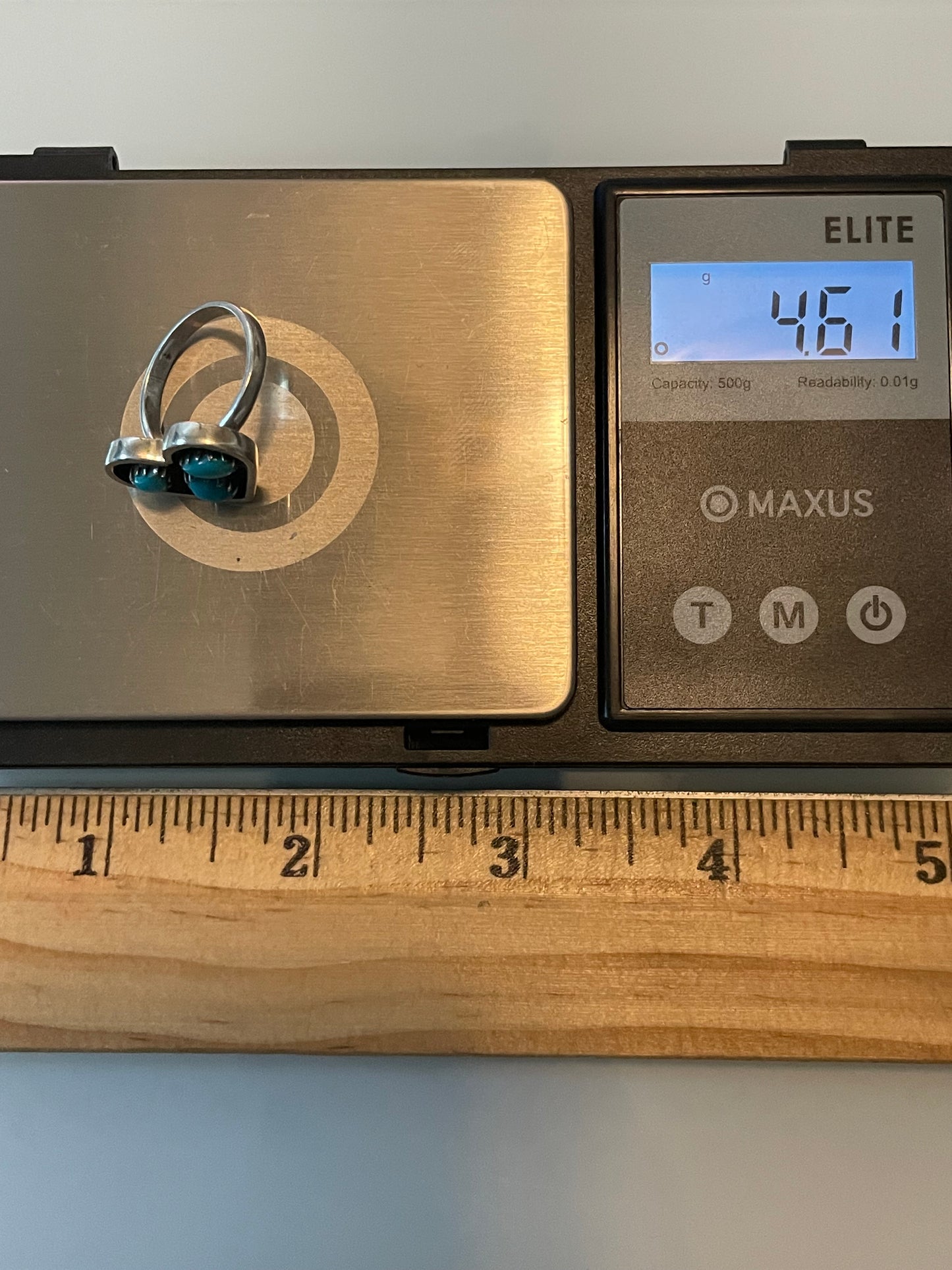 Kingman Turquoise Heart Ring | Sterling Silver | Size 6 G347