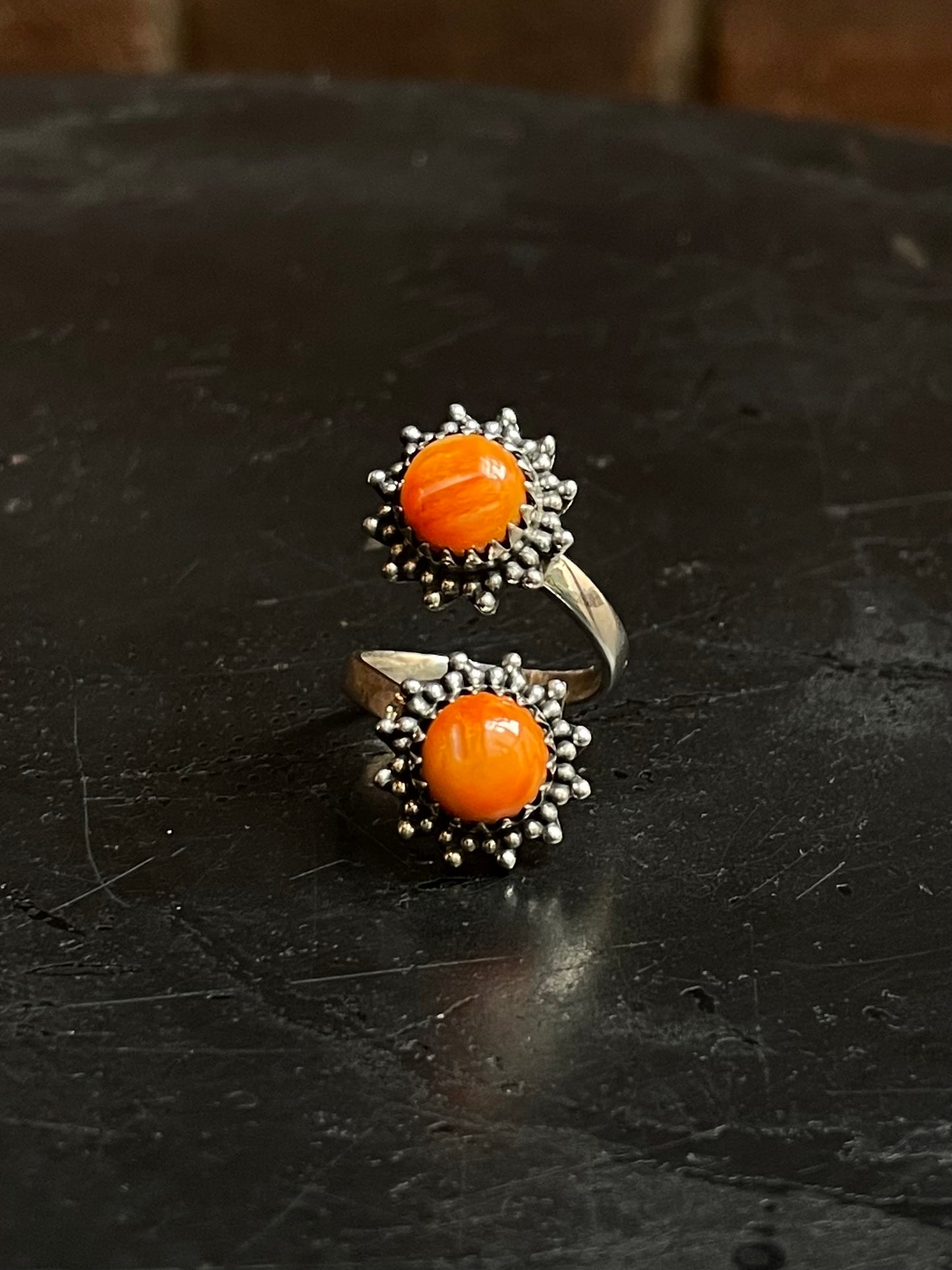 Spiny Oyster Bypass Ring Size 6 | 925 Sterling Silver Southwest E142