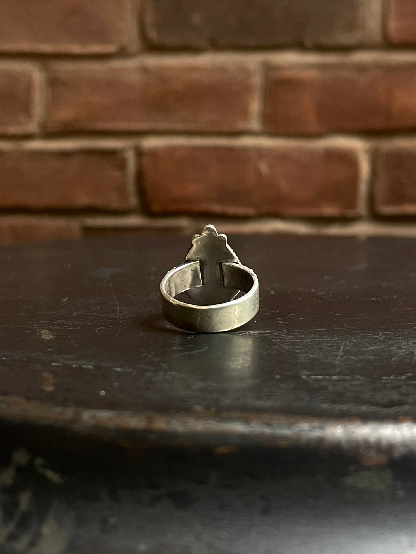 Pink Conch Tear Drop Ring | 925 Sterling Silver Size 6 E448