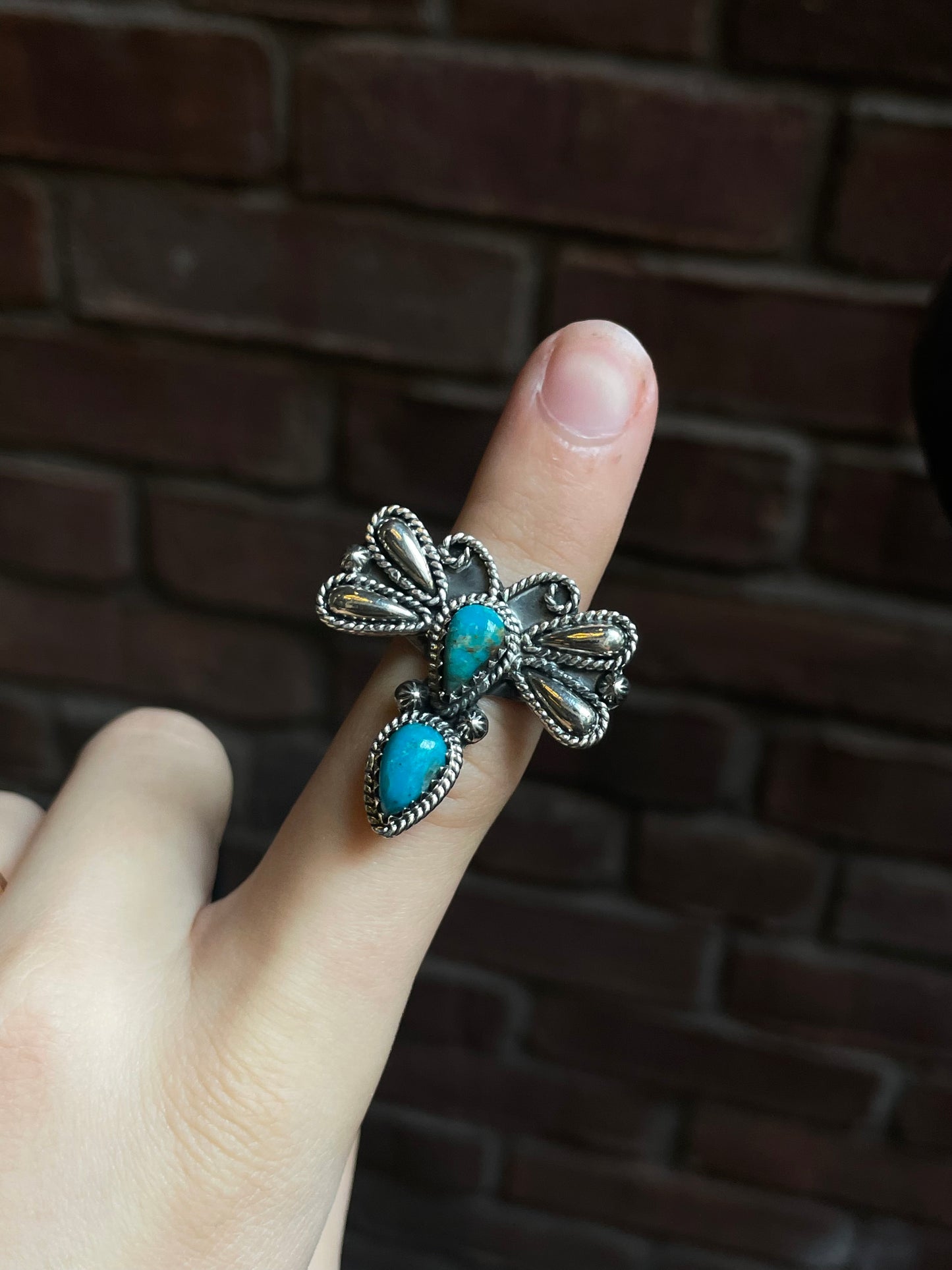 Turquoise Dragonfly Ring Size 9 | 925 Sterling Silver C922