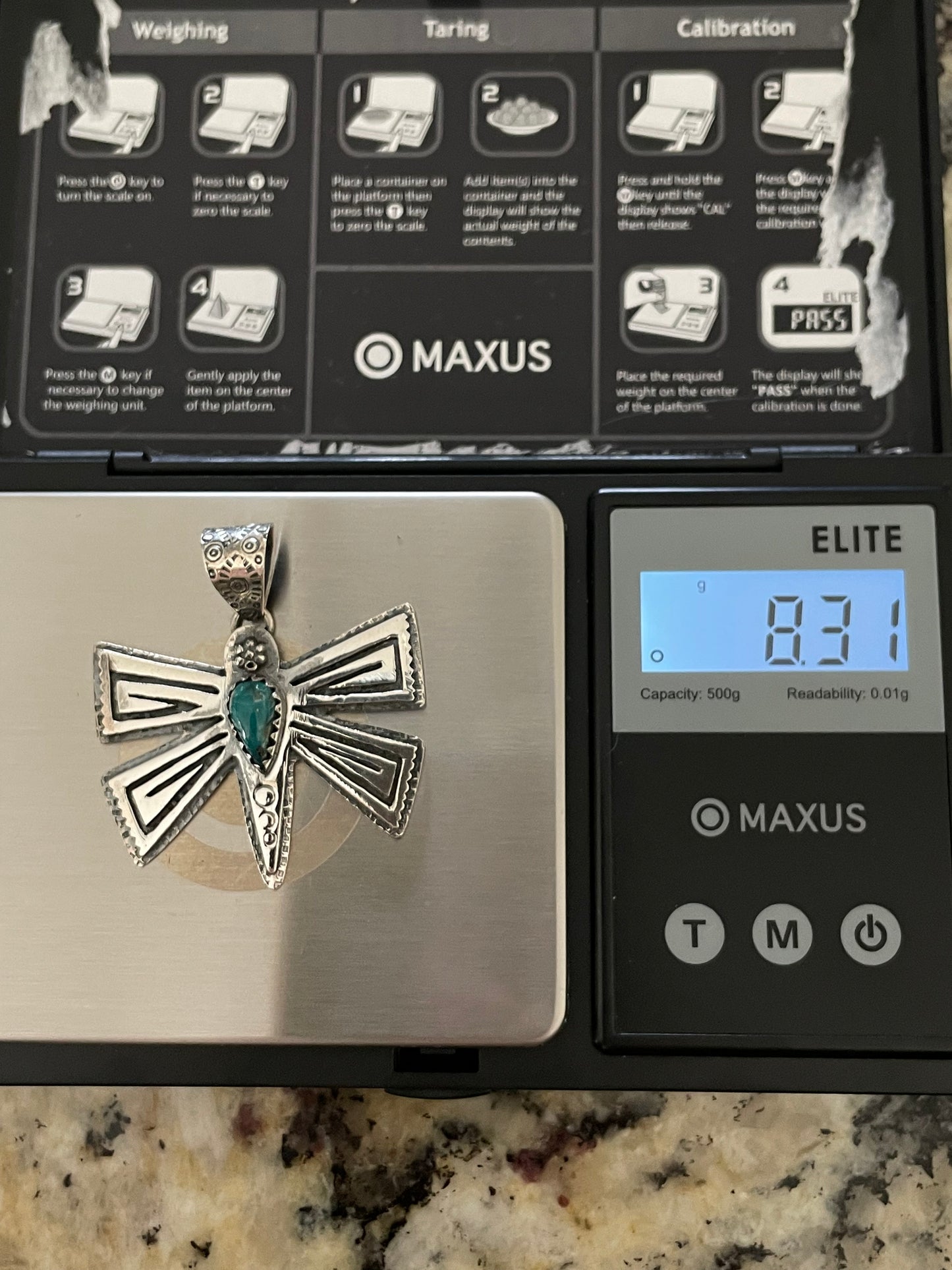 Turquoise Butterfly Pendant | 925 Sterling Silver E270