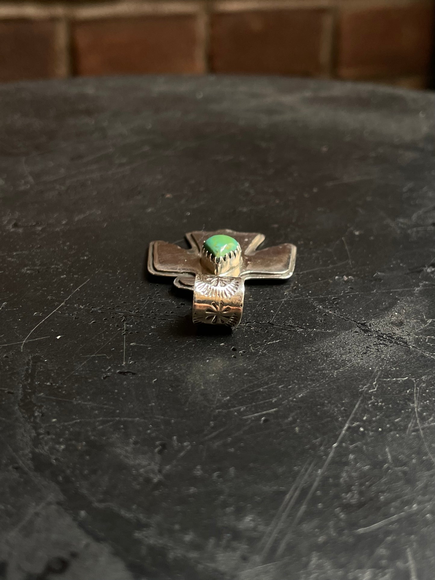 Turquoise Thunderbird Pendant | 925 Sterling Silver E220