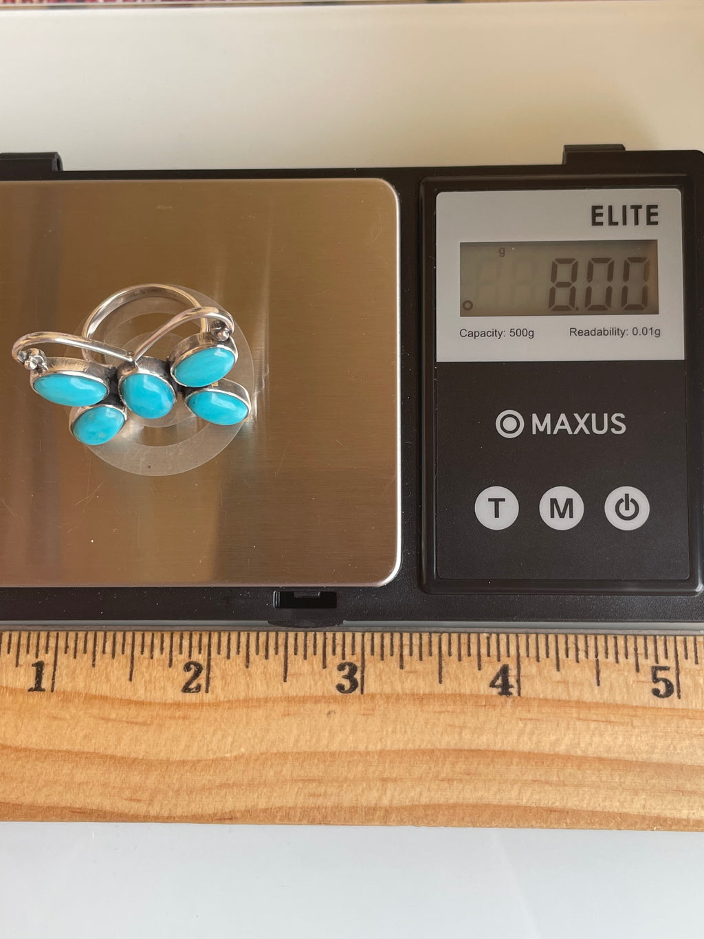 Kingman Turquoise Butterfly Ring Size 6.75 | 925 Sterling Silver G479
