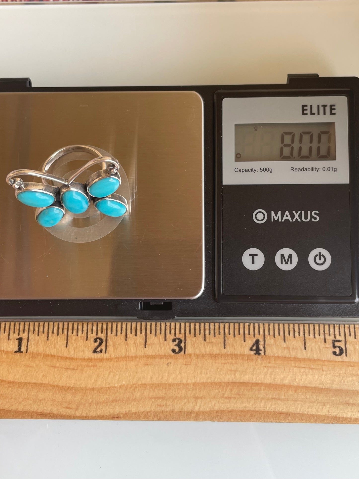 Kingman Turquoise Butterfly Ring Size 6.75 | 925 Sterling Silver G479