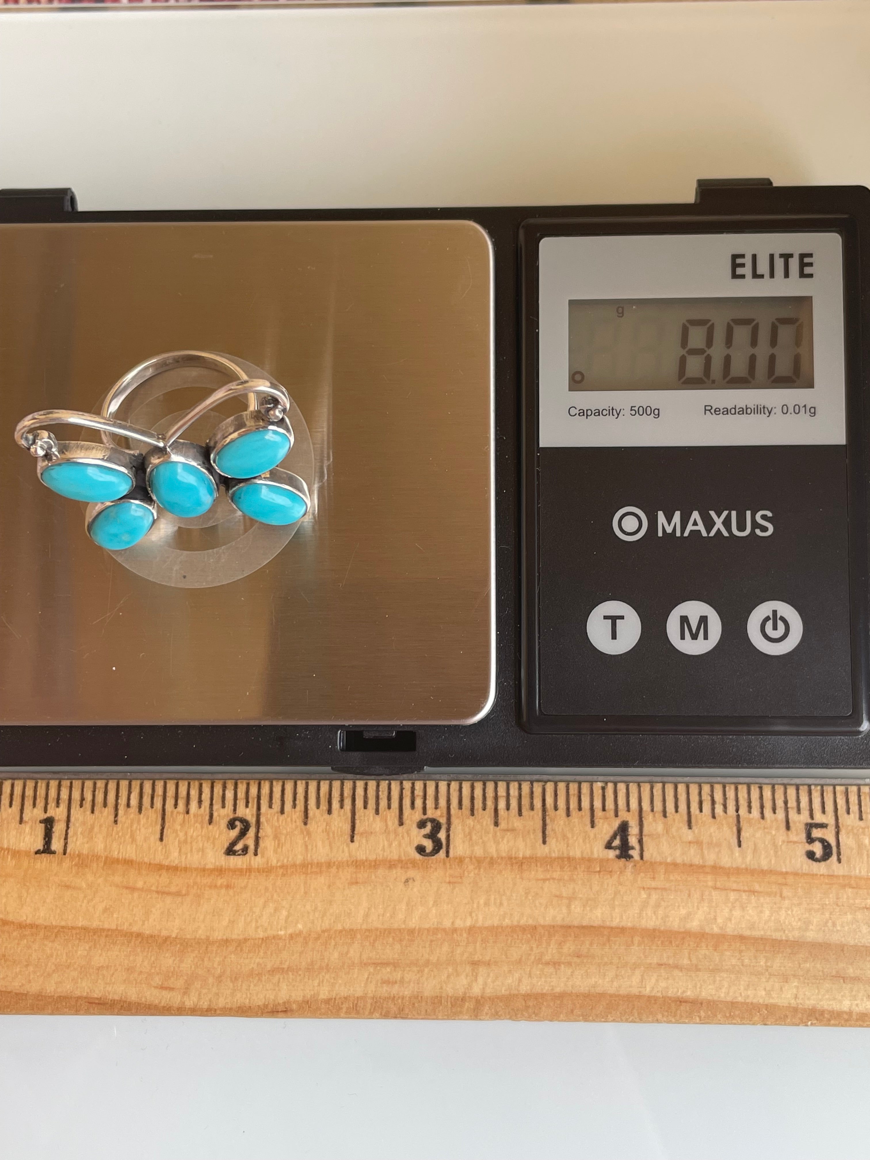 Kingman Turquoise Butterfly Ring Size 6.75 | 925 Sterling Silver G479