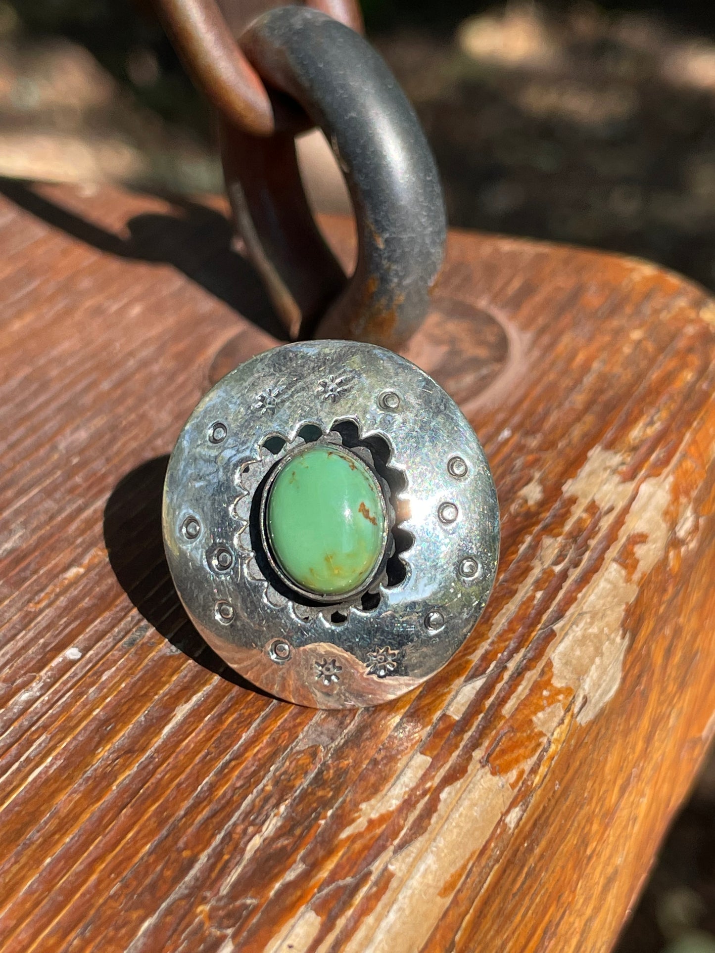 Turquoise Shadow Box Ring | Sterling Silver 925 | Size 6 B390