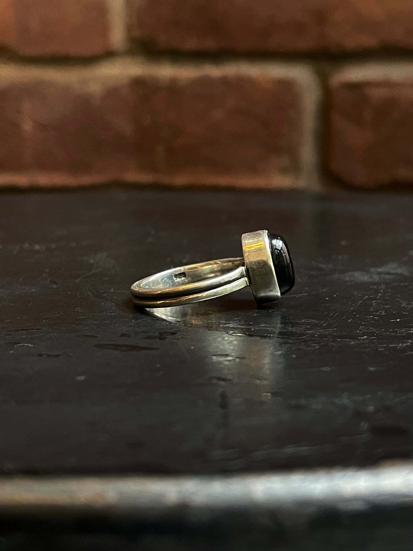 Black Onyx Ring | Sterling Silver | Size 7 G327