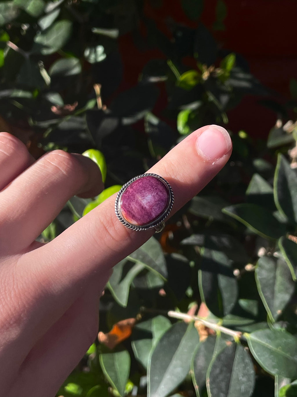 Purple Spiny Oyster Ring Size 7 | 925 Sterling Silver Southwestern Style C889