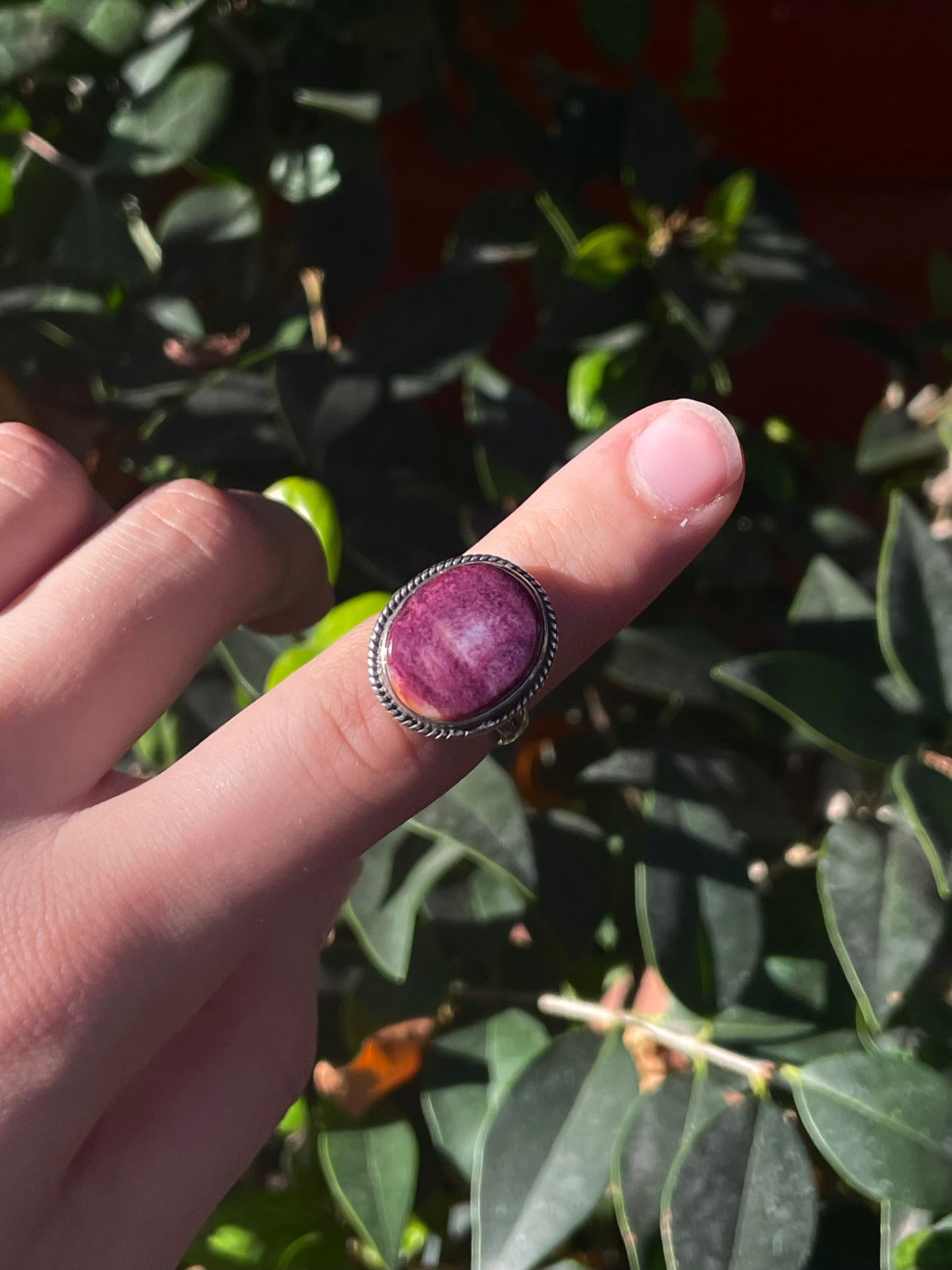 Purple Spiny Oyster Ring Size 7 | 925 Sterling Silver Southwestern Style C889