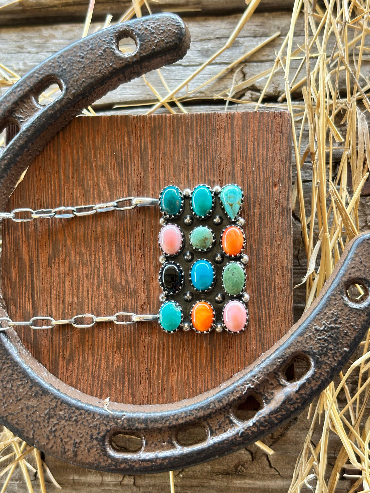 Multistone Bar Necklace | 925 Sterling Silver Z39