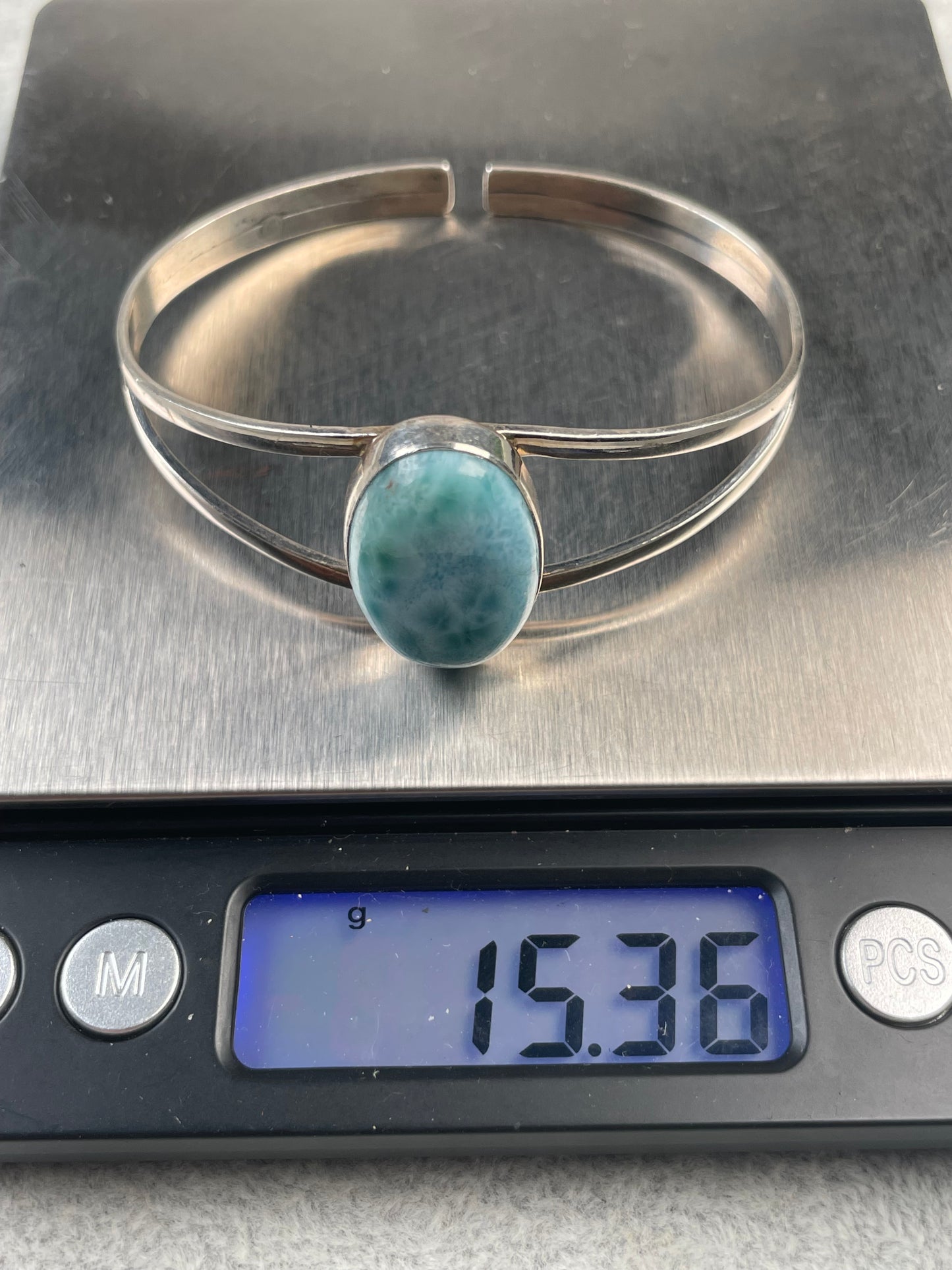 Larimar Cuff Bracelet | 925 Sterling Silver D151