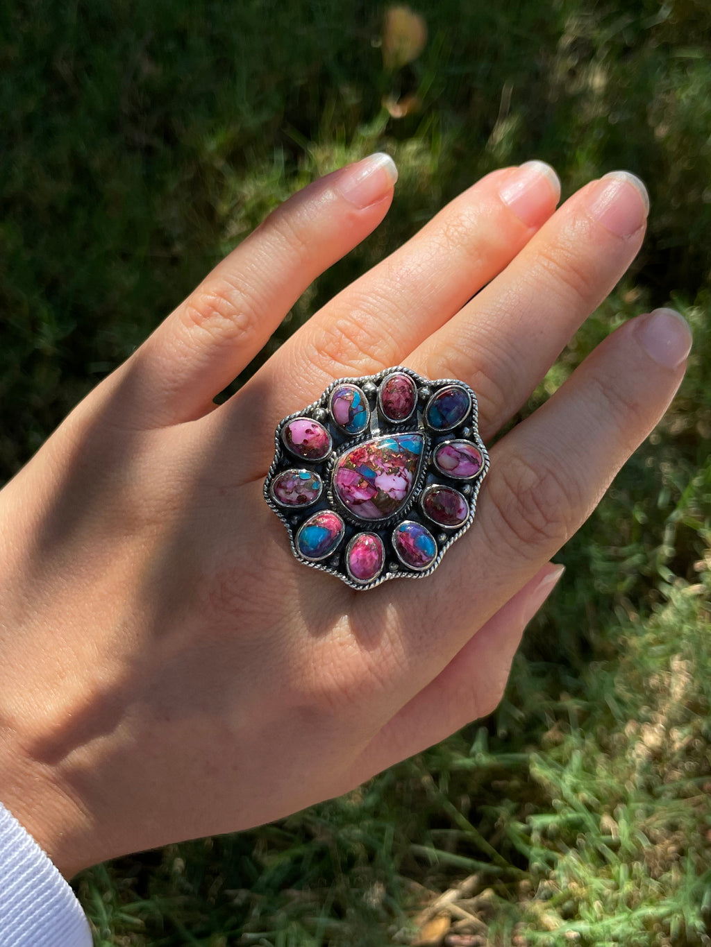 Dahlia Cluster Ring Size 9.25 | 925 Sterling Silver D315