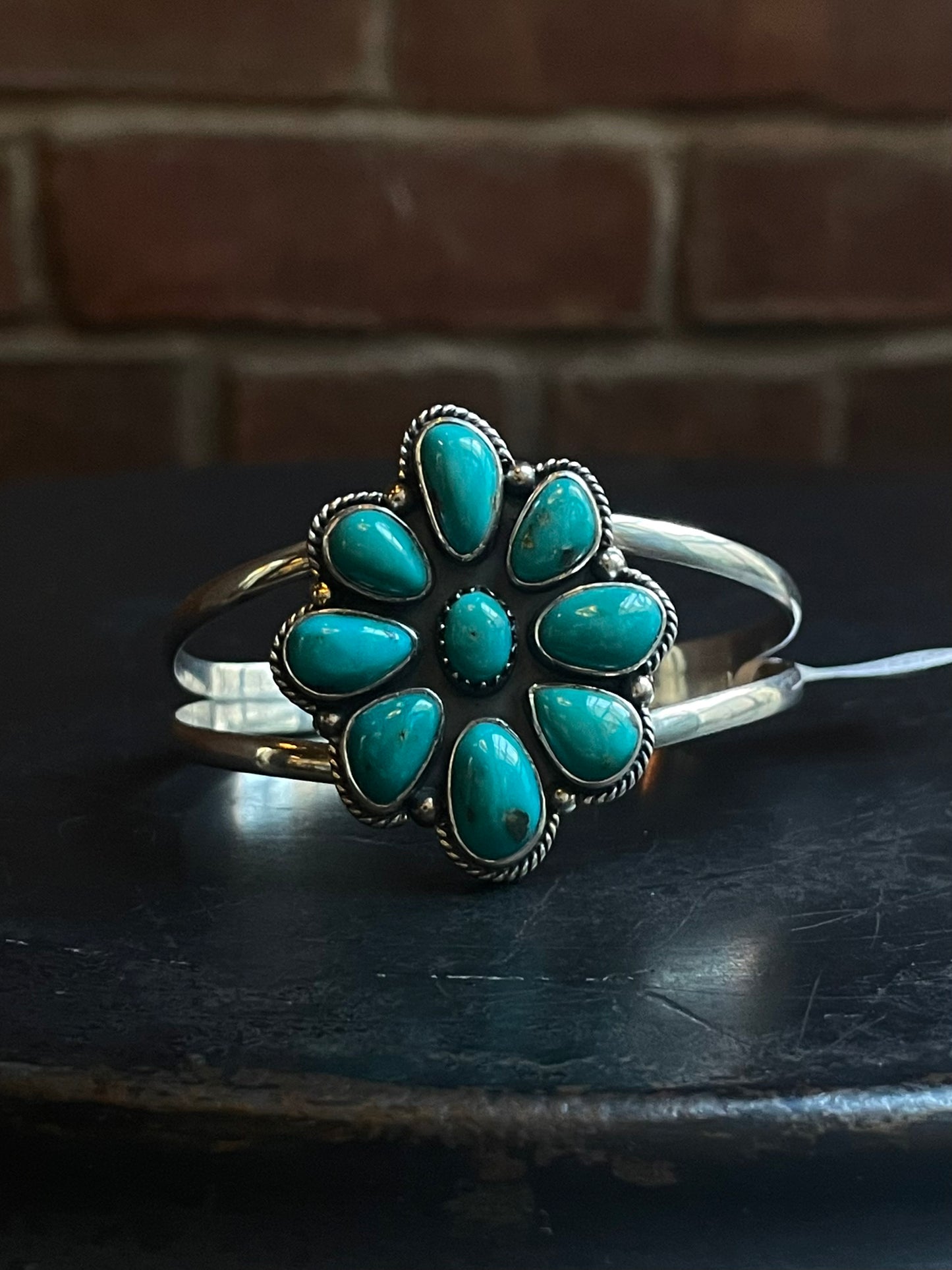 Kingman Turquoise Adjustable Cuff | Sterling Silver | A790