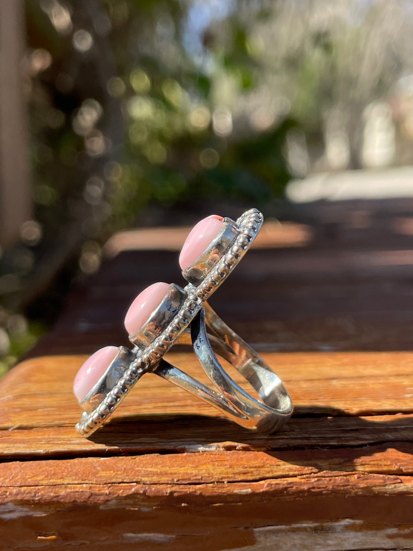 Pink Conch Heart Ring Size 6.5 | 925 Sterling Silver B950